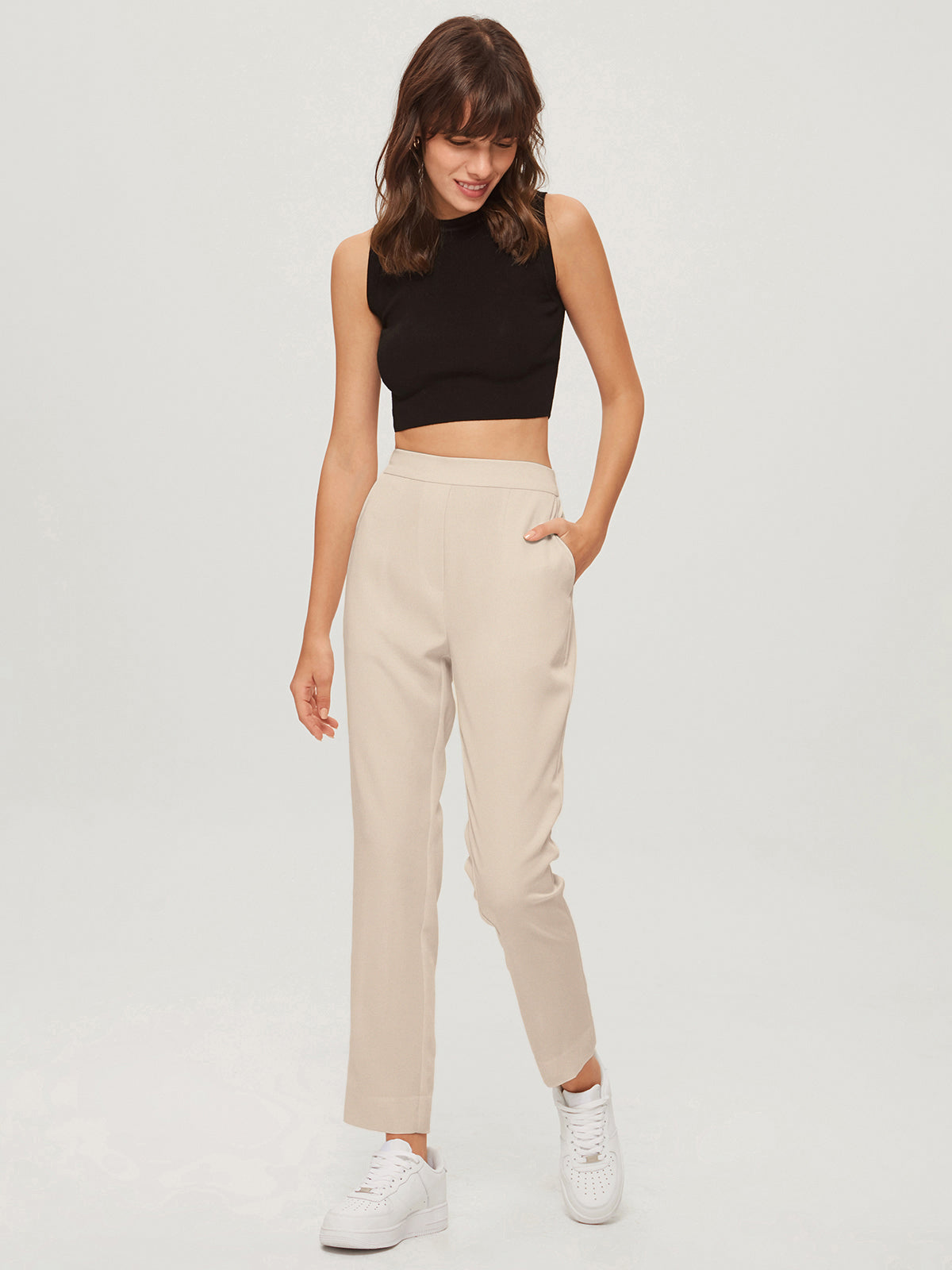 Thecomense - Everyday Cropped Slim Trousers
