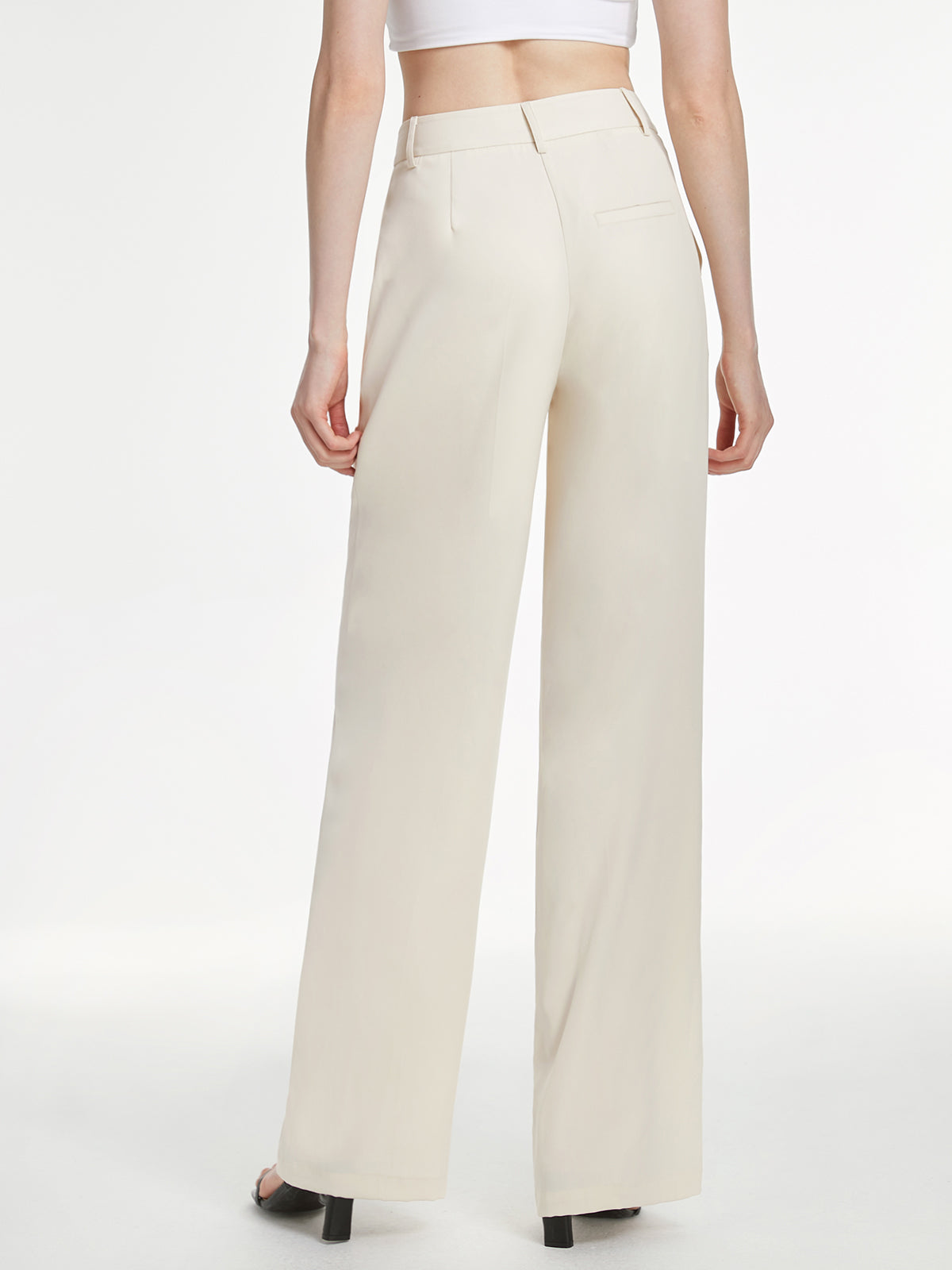Thecomense - High Waisted Straight Leg Trousers