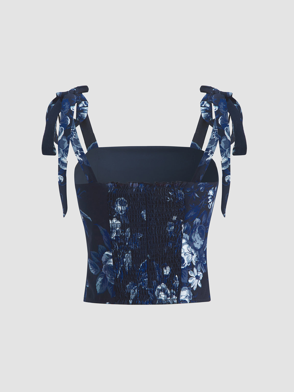 Thecomense - Jacaranda Dreams Tie Shoulder Tank Top