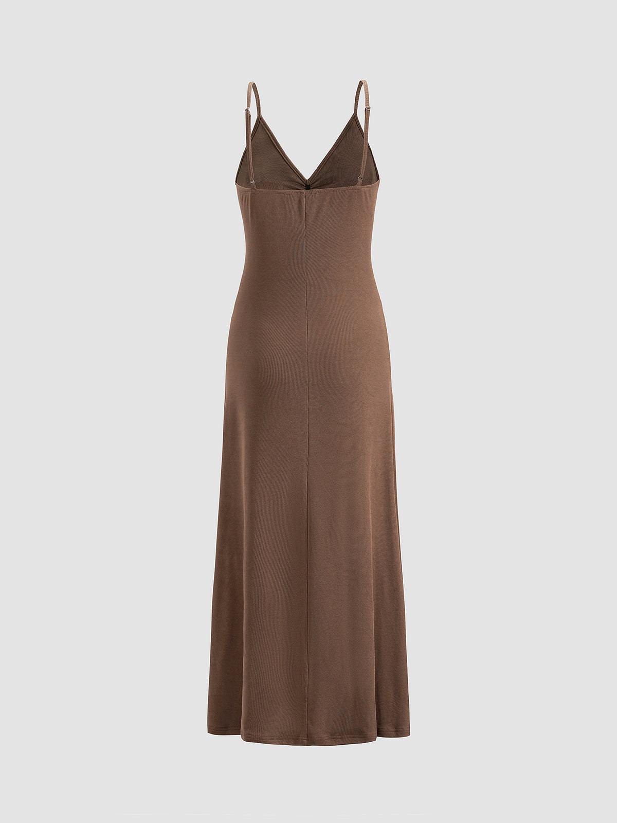 Thecomense - Solid Ruche Cami Maxi Dress