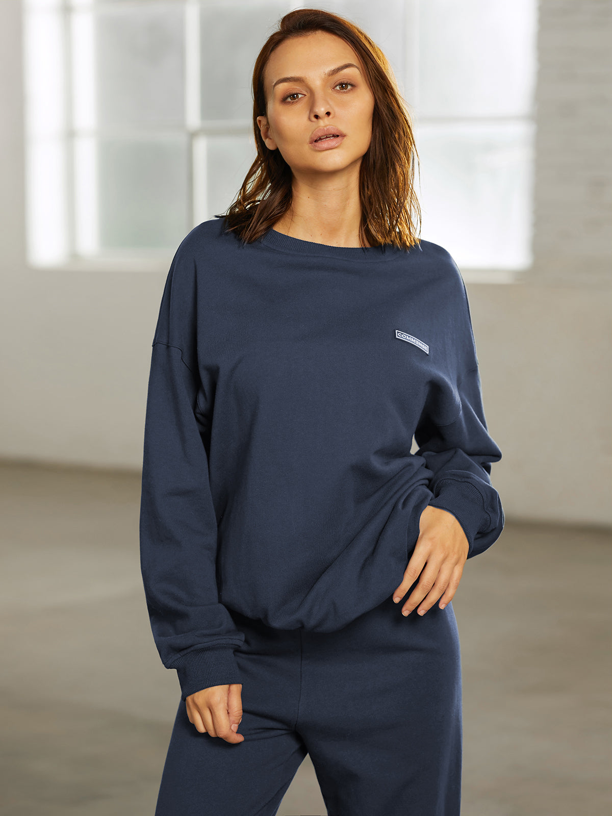 Thecomense - Drop Shoulder Crewneck Sweatshirt