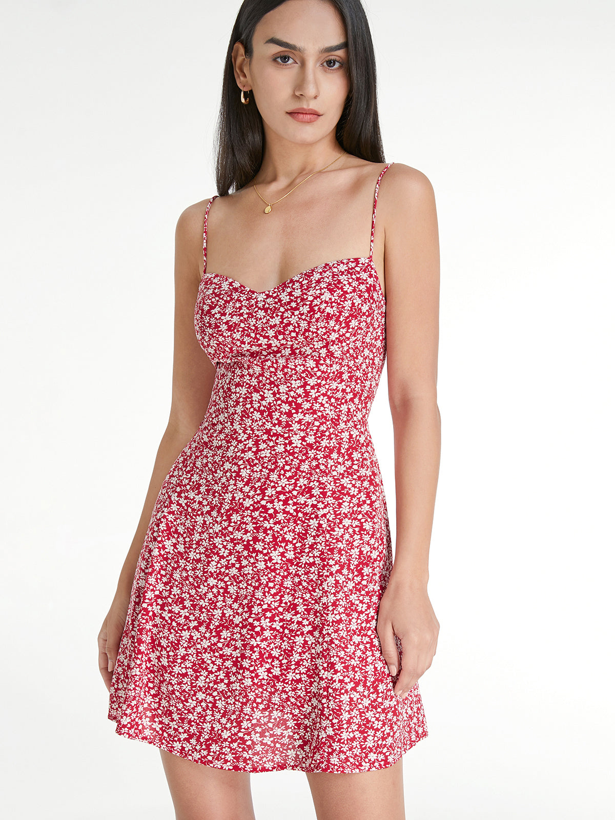 Thecomense - Sweet Mini Daisy Tie Strap Mini Dress