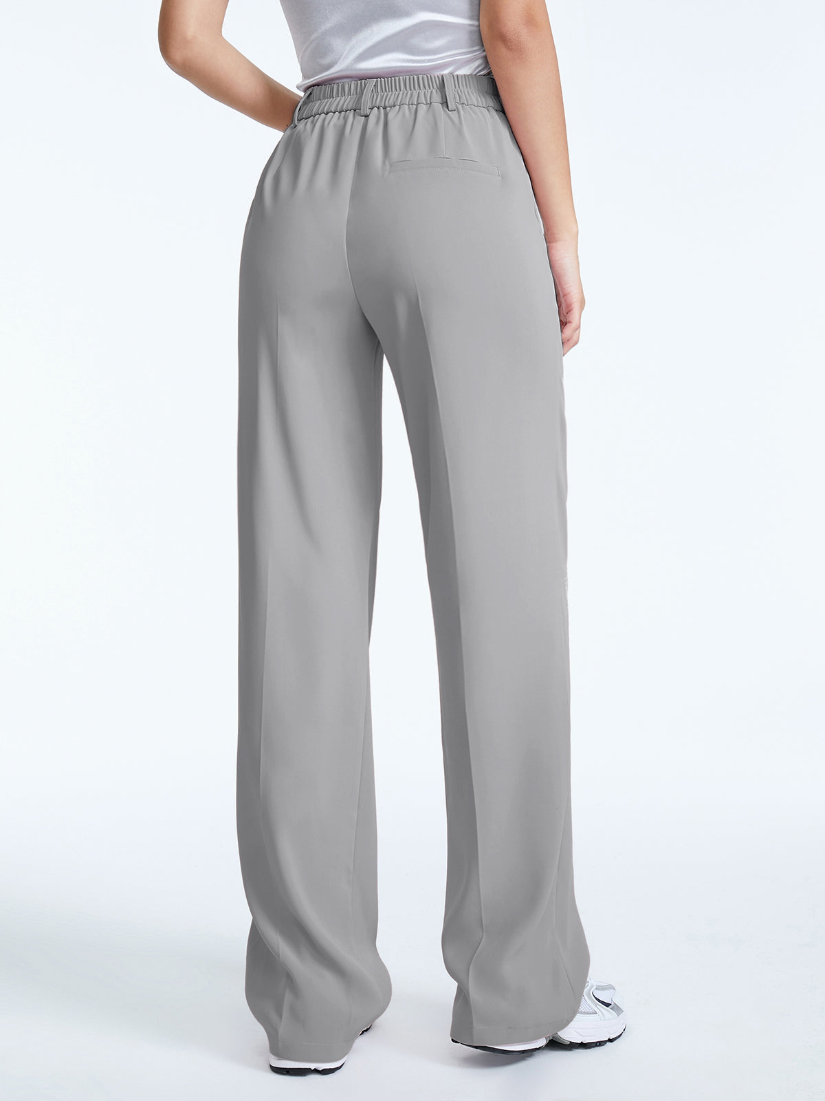 Thecomense - High Waisted Straight Leg Pleat Front Trousers