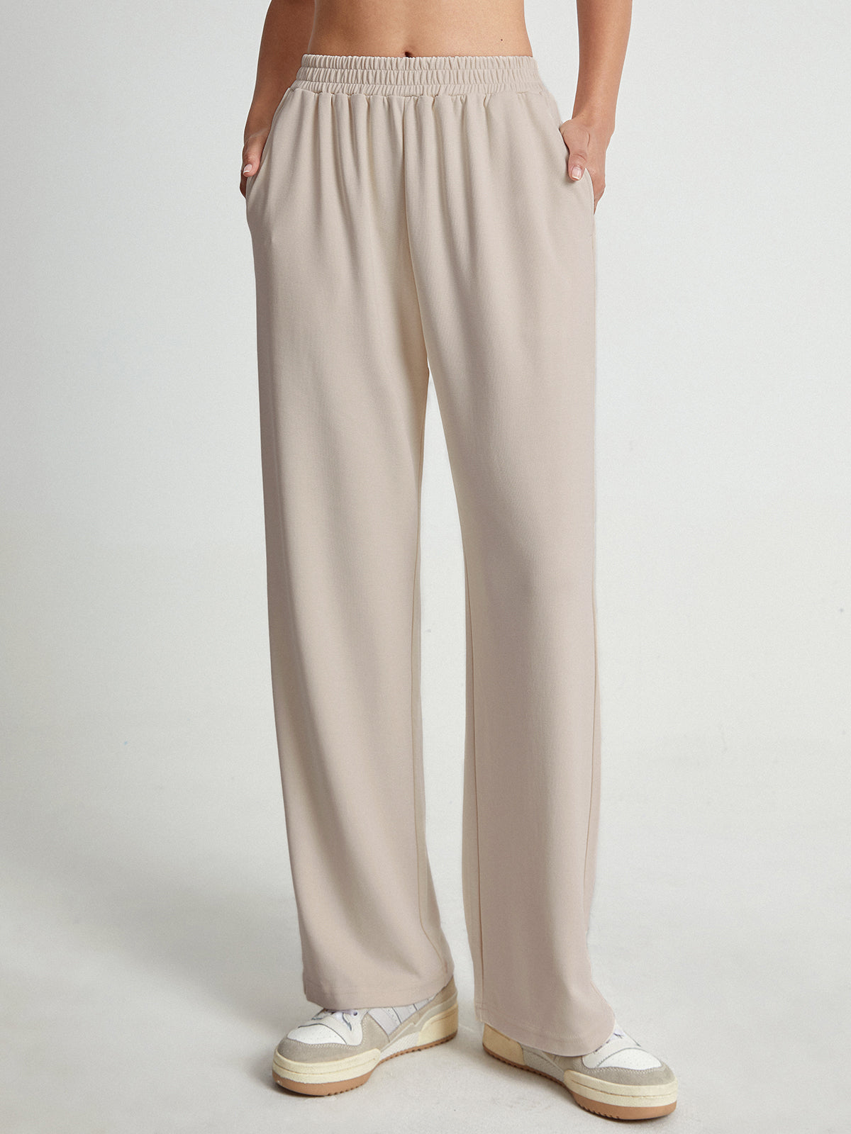 Thecomense - High Waisted Straight Leg Lounge Pants