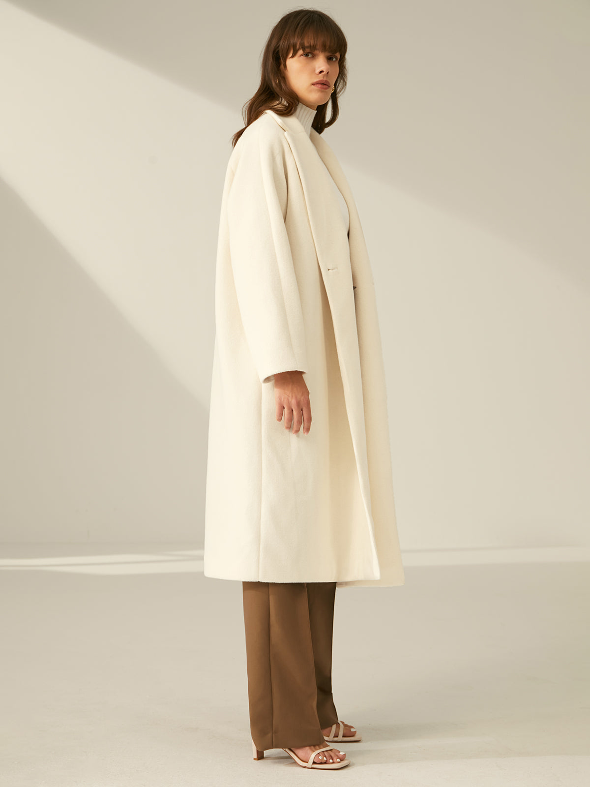 Thecomense - Oversized Double Breasted Wool Coat