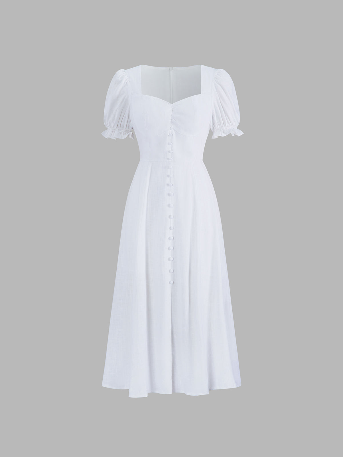 Thecomense - Snowflake Puff Sleeve Dress