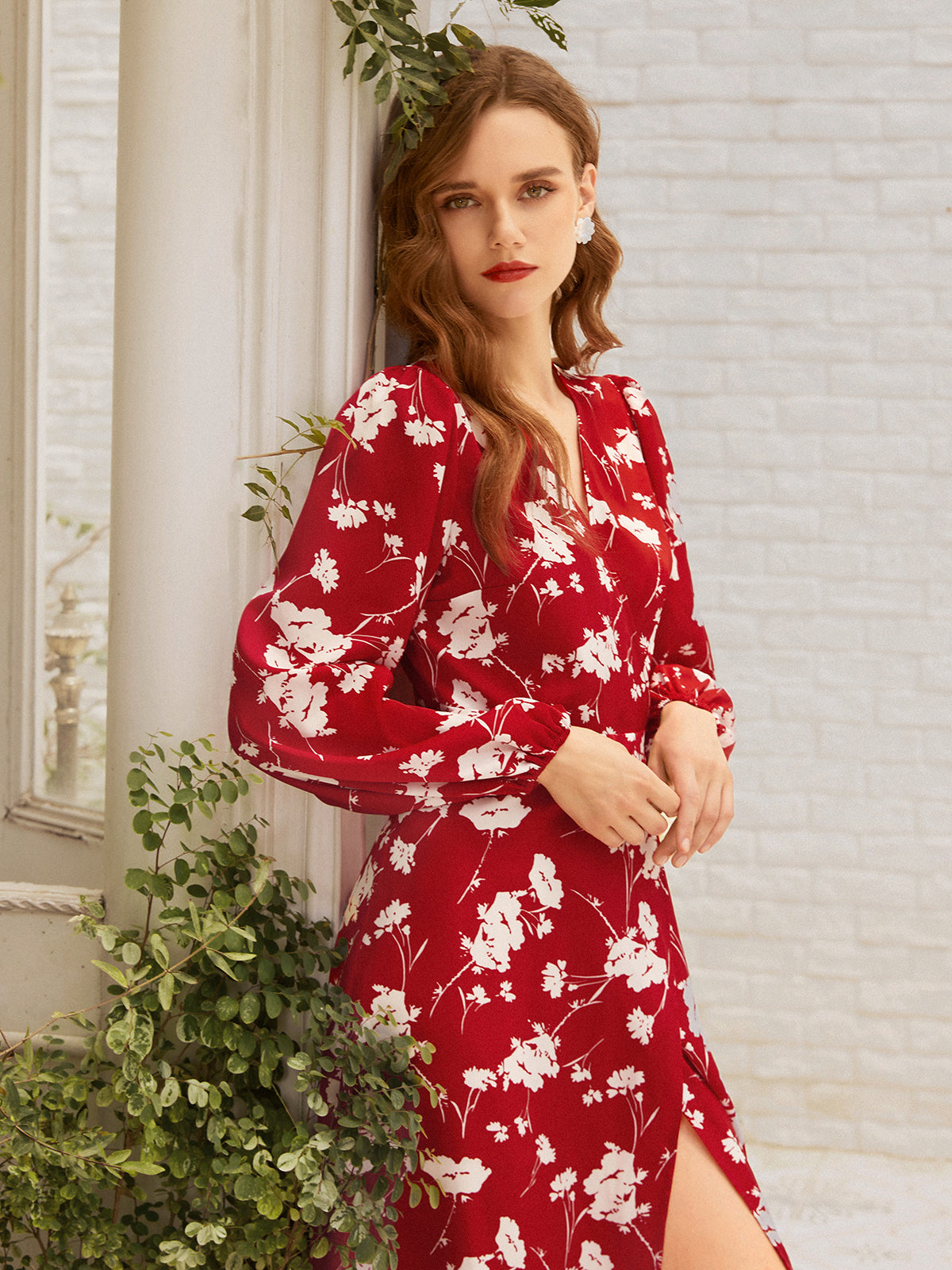 Thecomense - Florama Power Slit Dress
