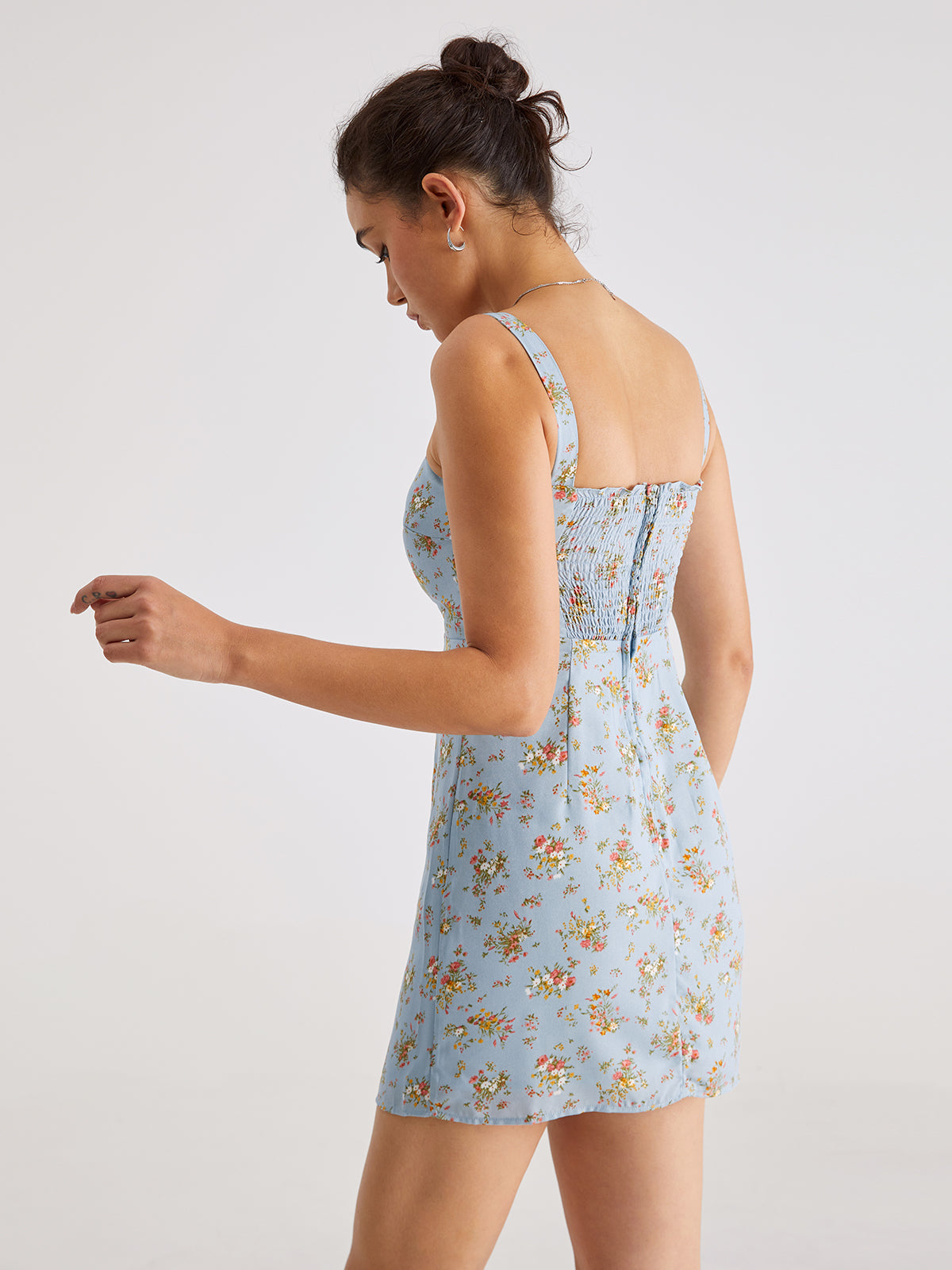 Thecomense - English Bouquet Mini Strap Dress
