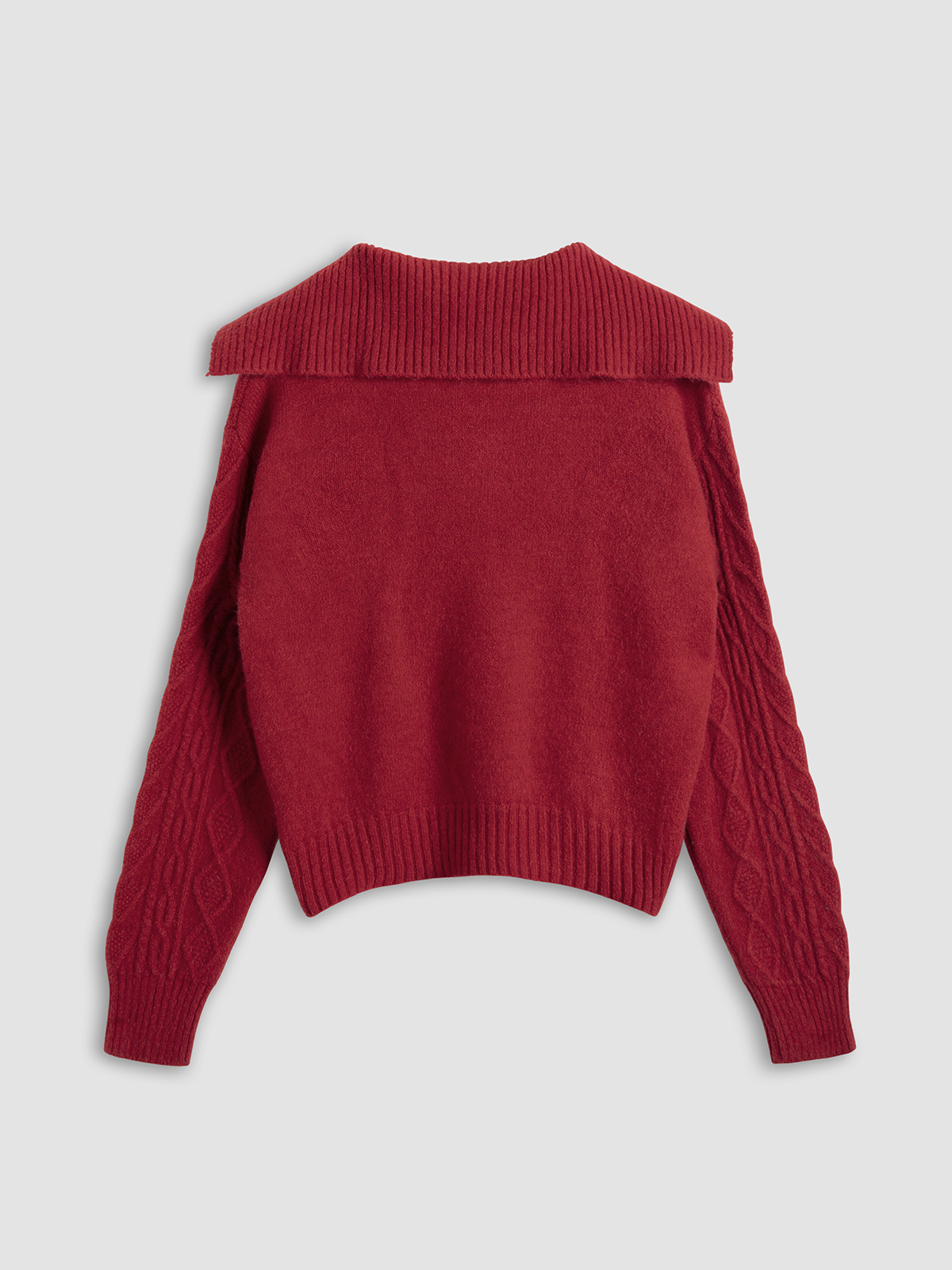 Thecomense - Kiss Under Mistletoe Cable Knit Sweater