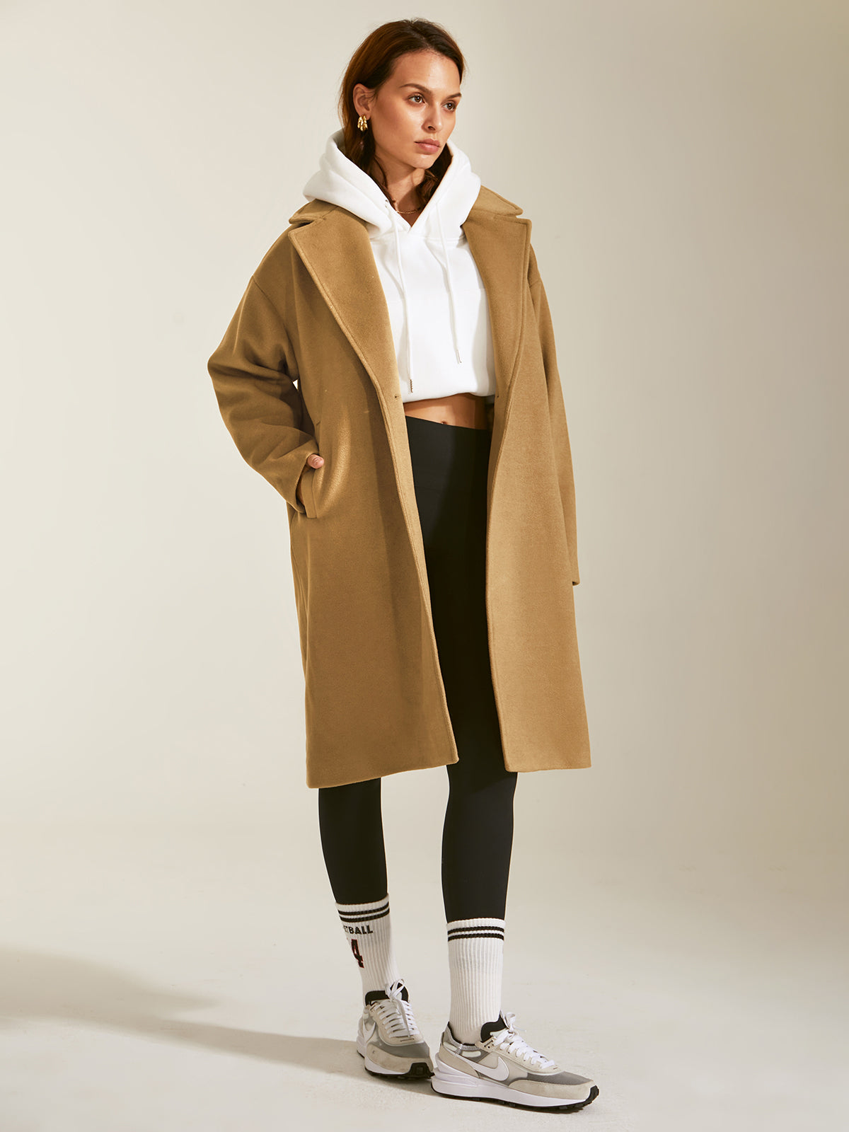 Thecomense - Oversized Lapel Wool Overcoat