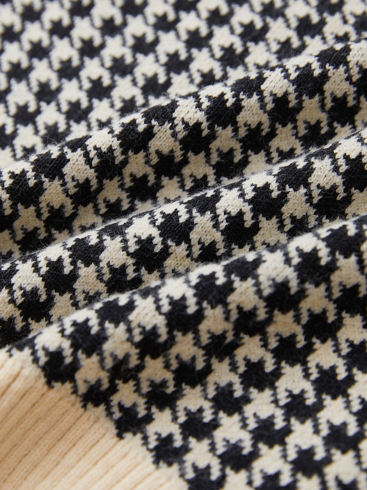 Thecomense - Cozy Houndstooth Vest