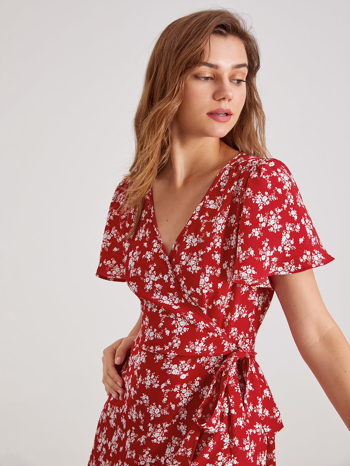 Thecomense - Polka Power Wrap Dress