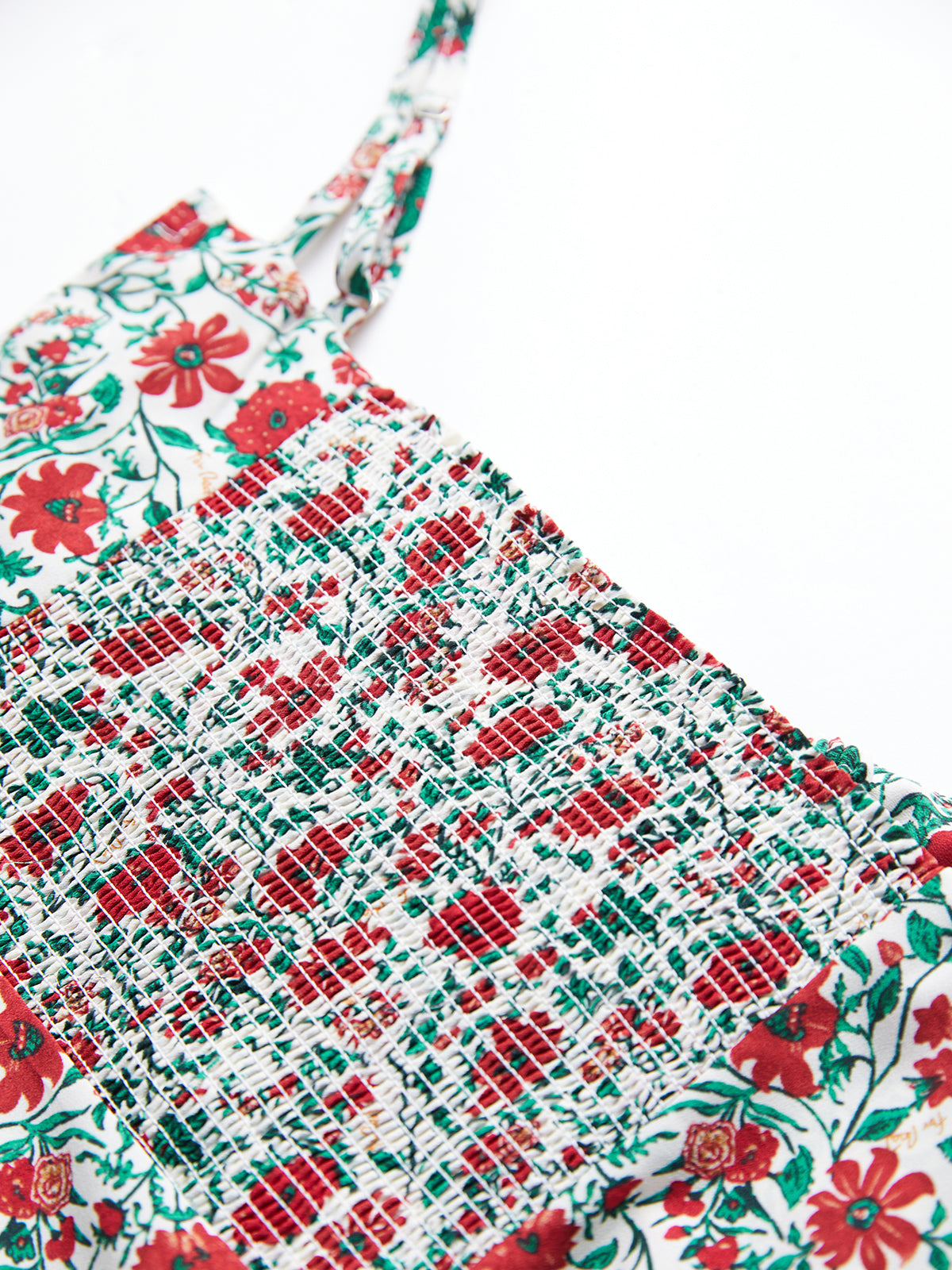Thecomense - White Paisley Smoothie Strap Dress