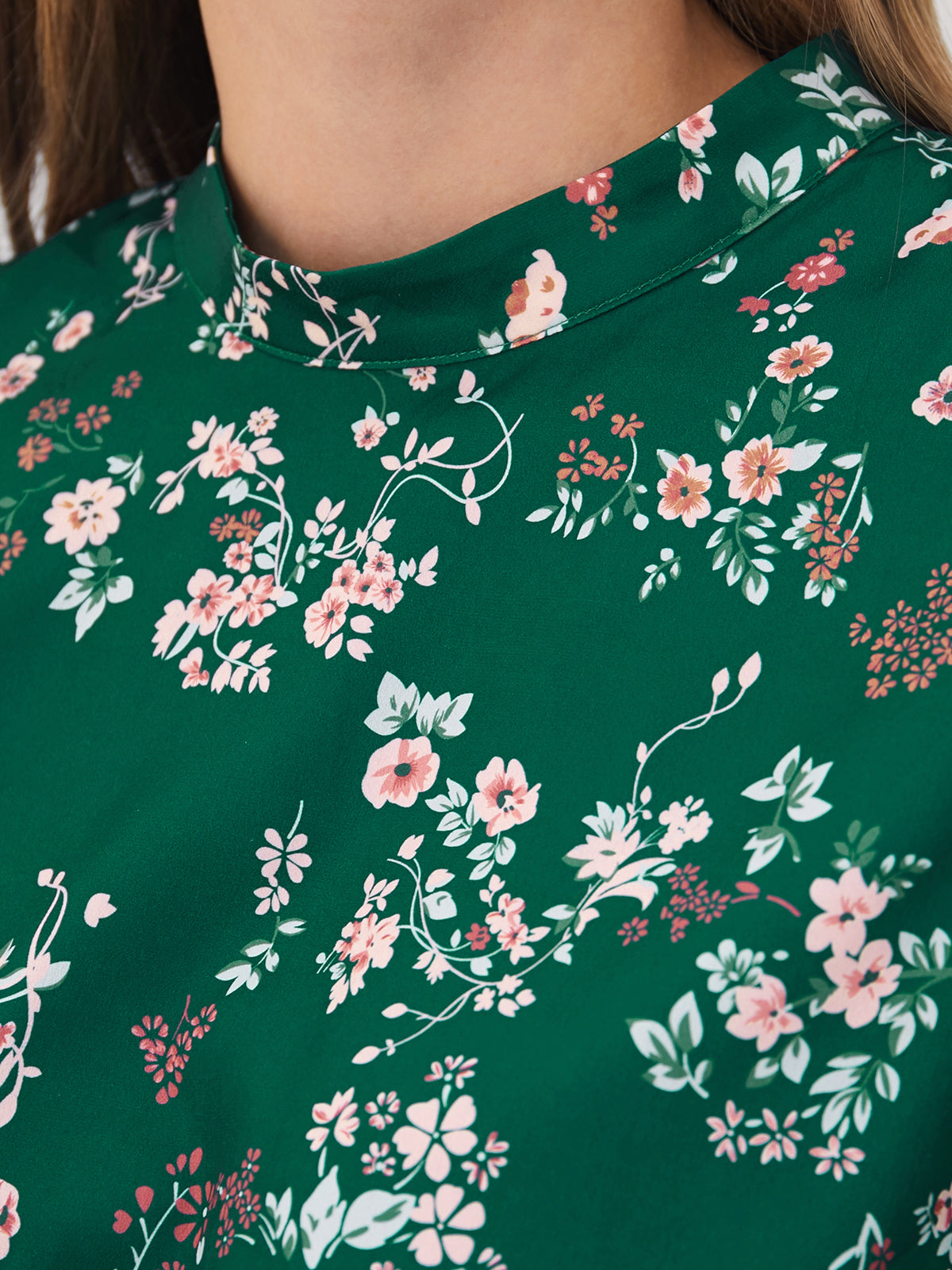 Thecomense - Backless Floral Shirt