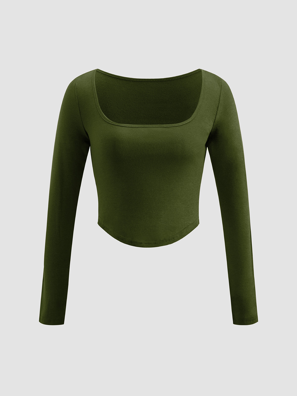 Thecomense - Brownie Square Neck Top