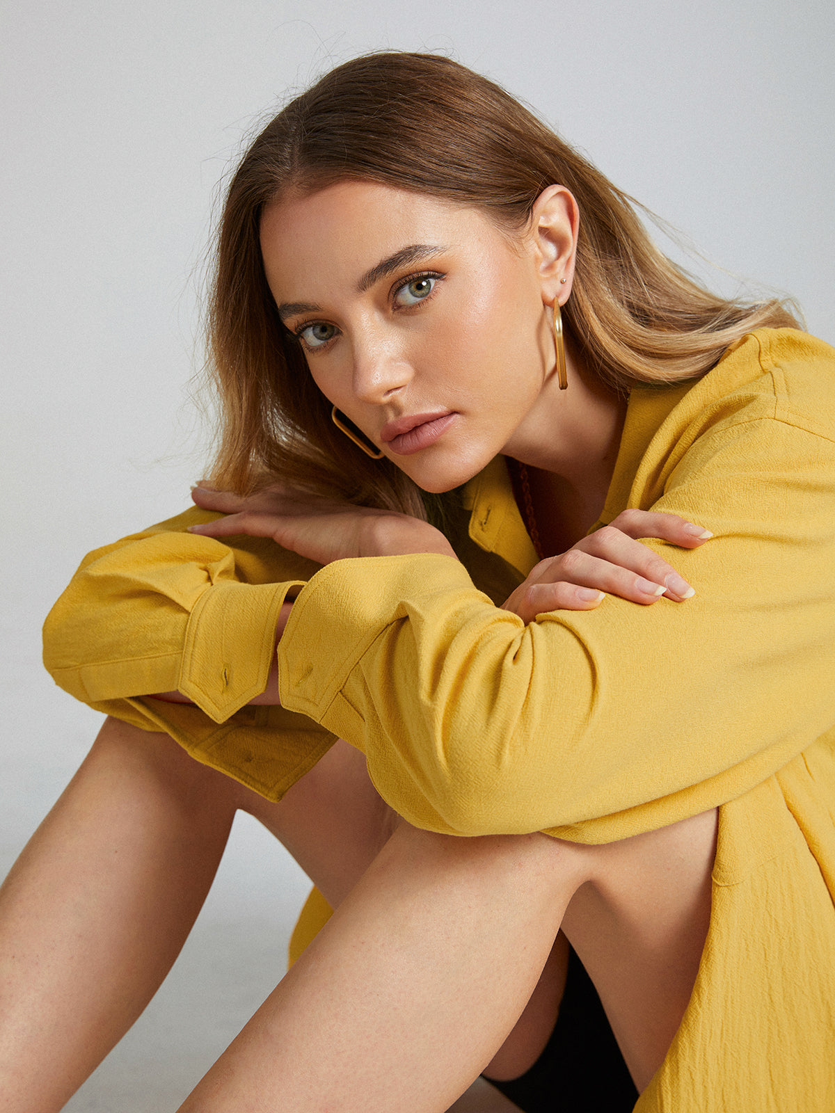 Thecomense - Drop Shoulder Relaxed Fit Button Up Shirt
