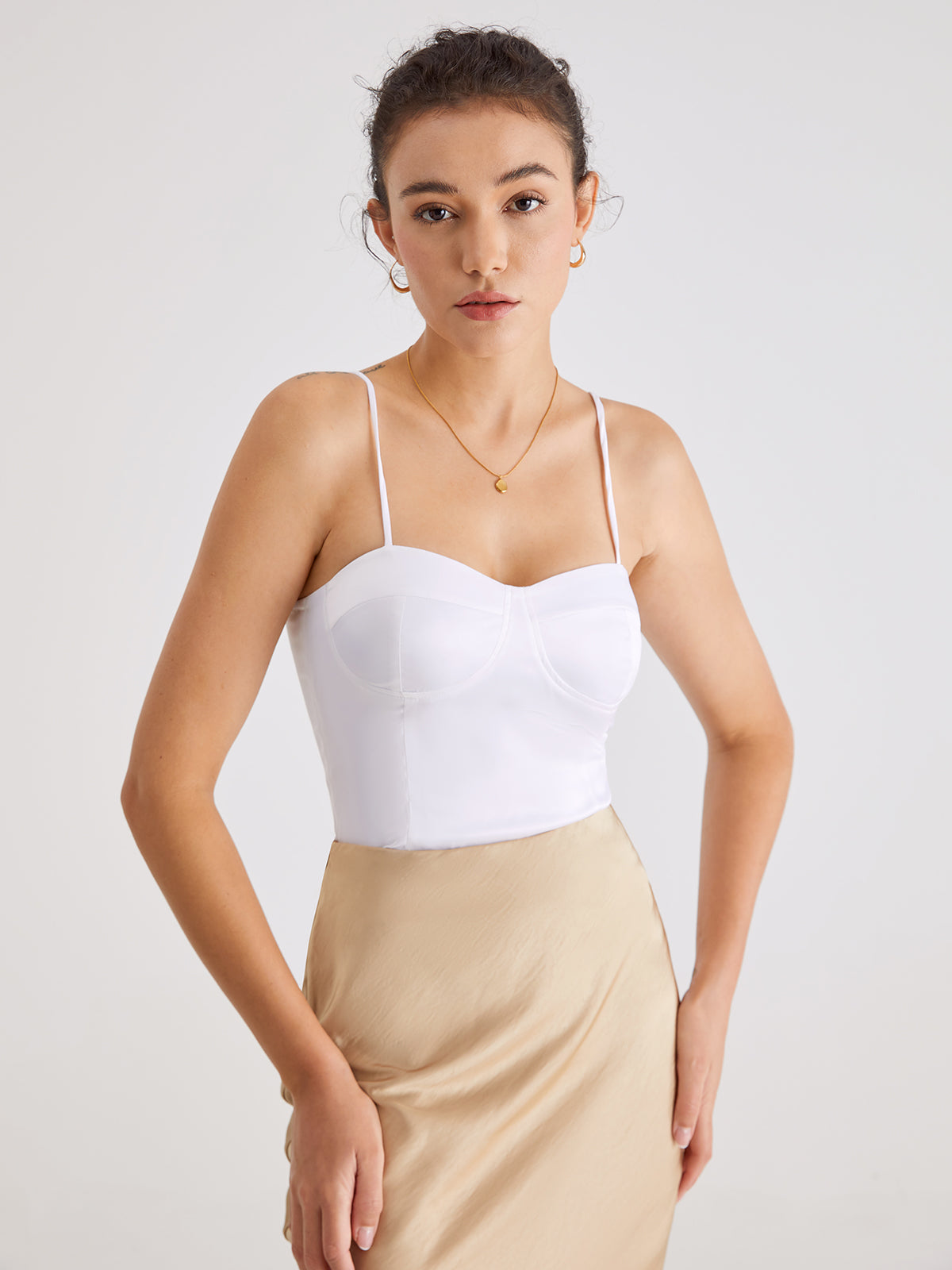Thecomense - Sweetheart Contour Camisole Tank Top
