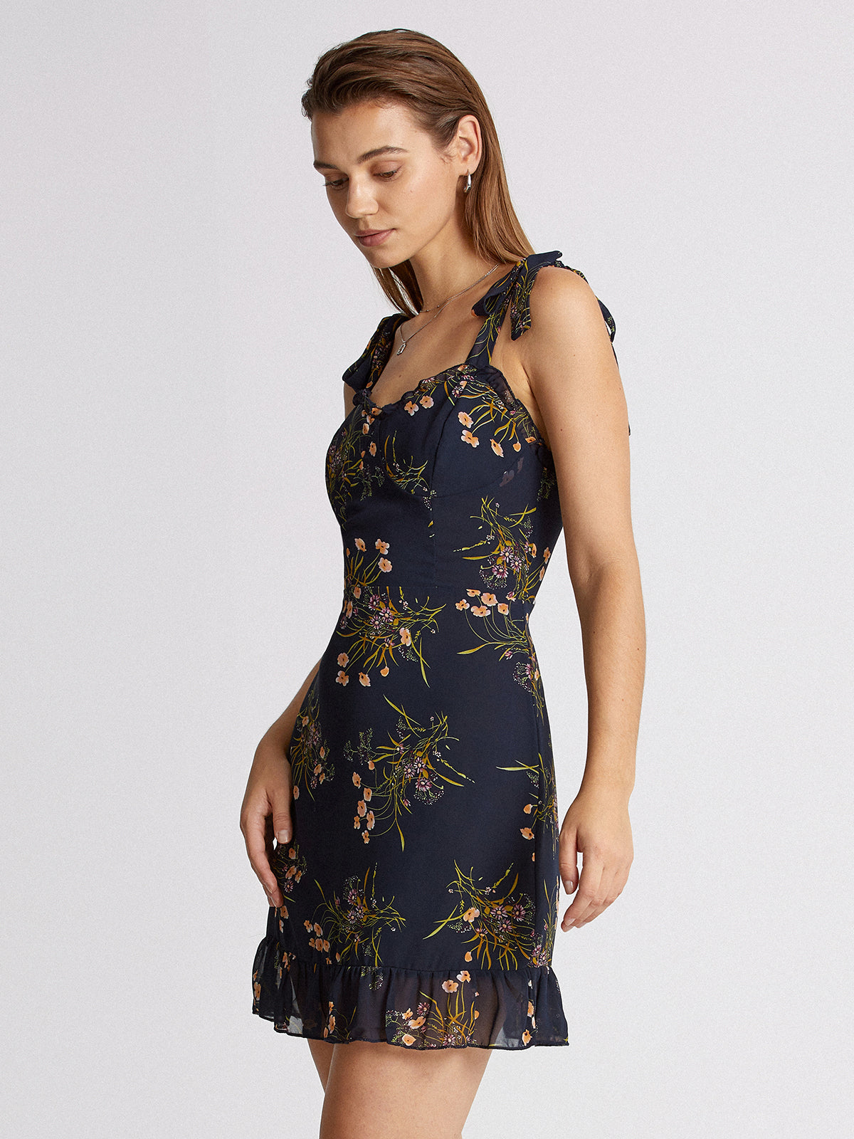 Thecomense - Floralia Fantasy Strap Short Dress