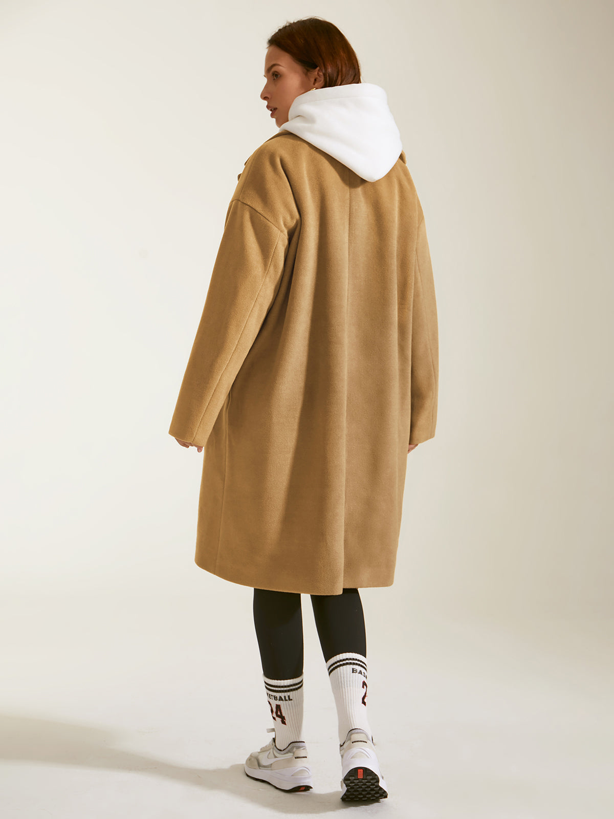 Thecomense - Oversized Lapel Wool Overcoat
