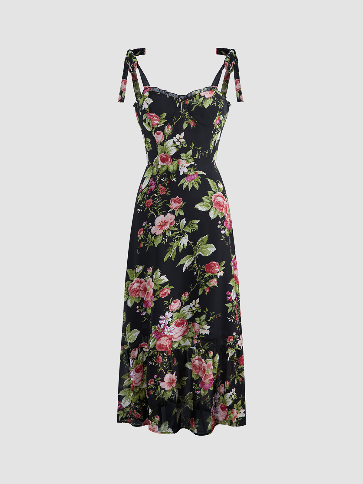 Thecomense - Floral Fantasy Strap Dress