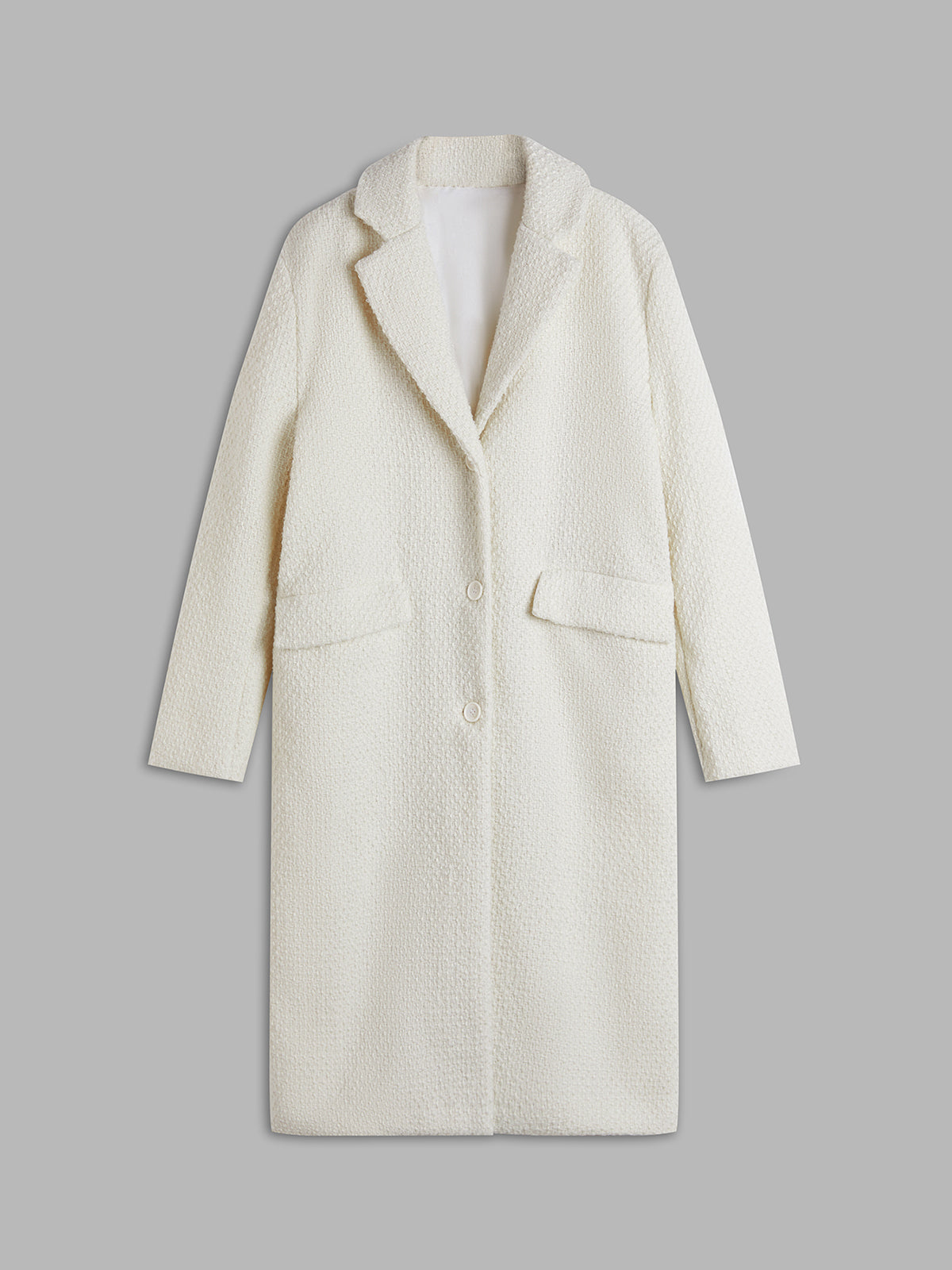 Thecomense - Solid Texture Wool Coat