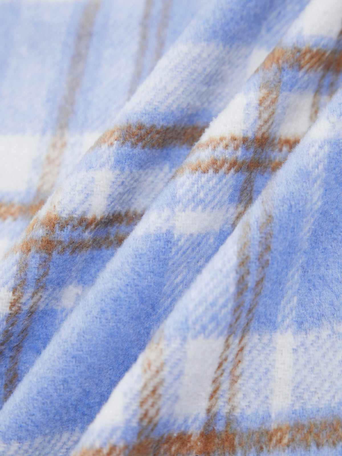 Thecomense - Plaid Long Brushed Wool Shirt Jacket