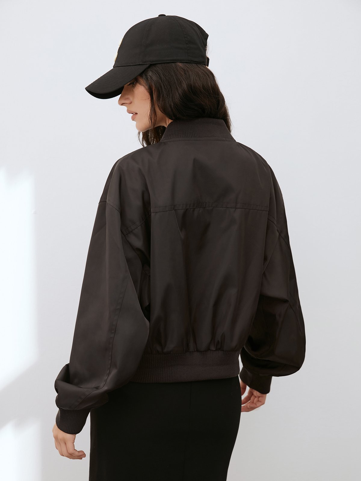 Thecomense - Oversized Drop Shoulder Two Toned Bomber Jacket