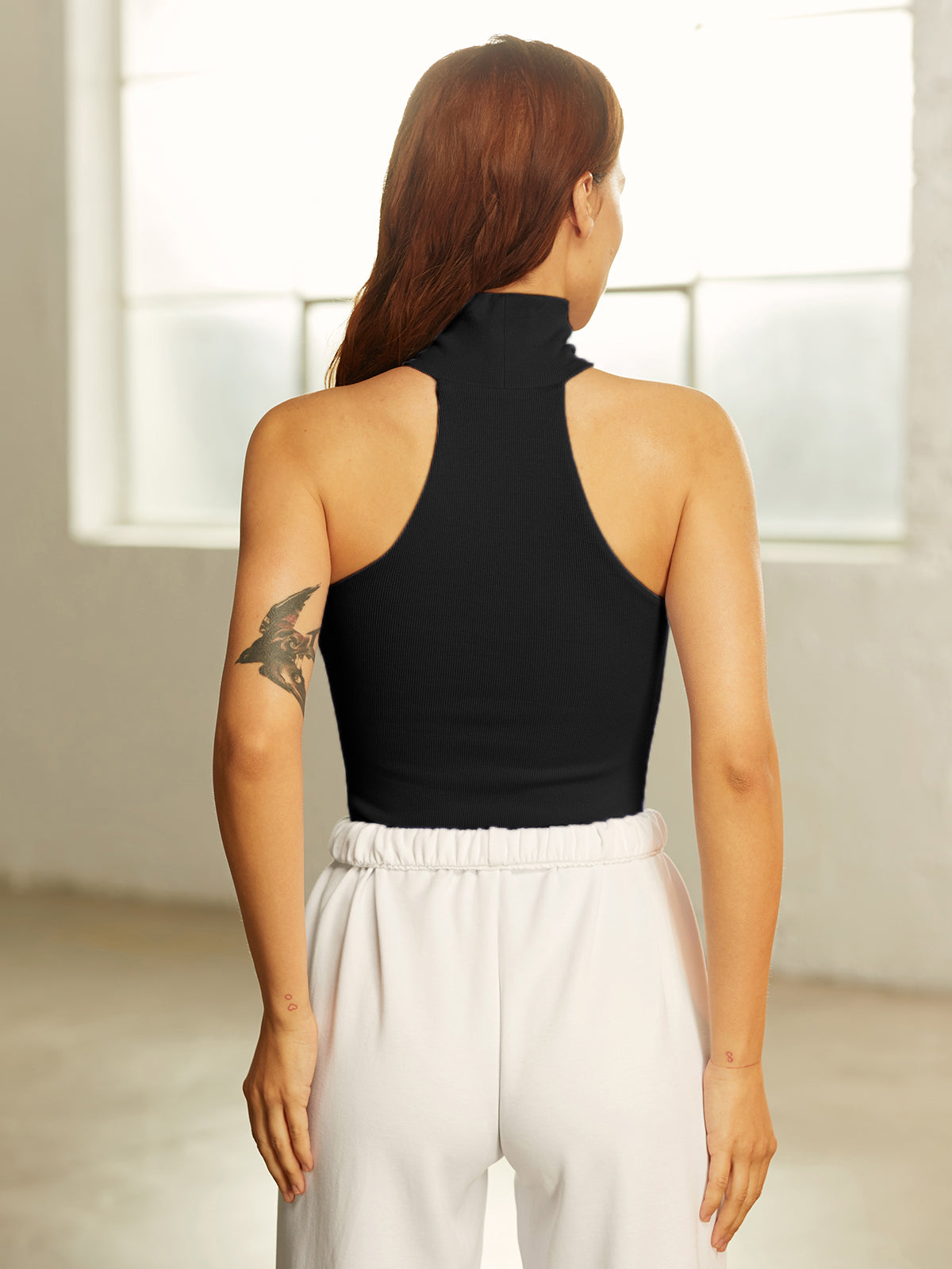 Thecomense - Mockneck Racerback Tank Top