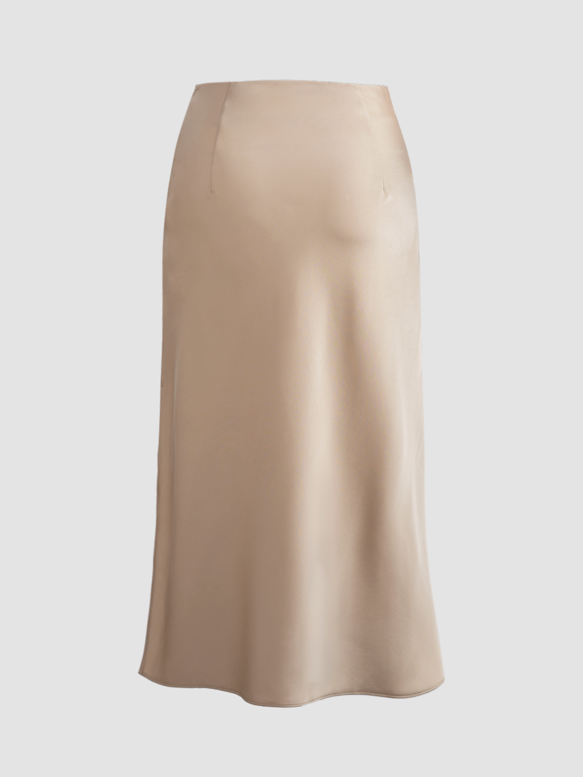 Thecomense - Creamy Cappuccino Satin Skirt