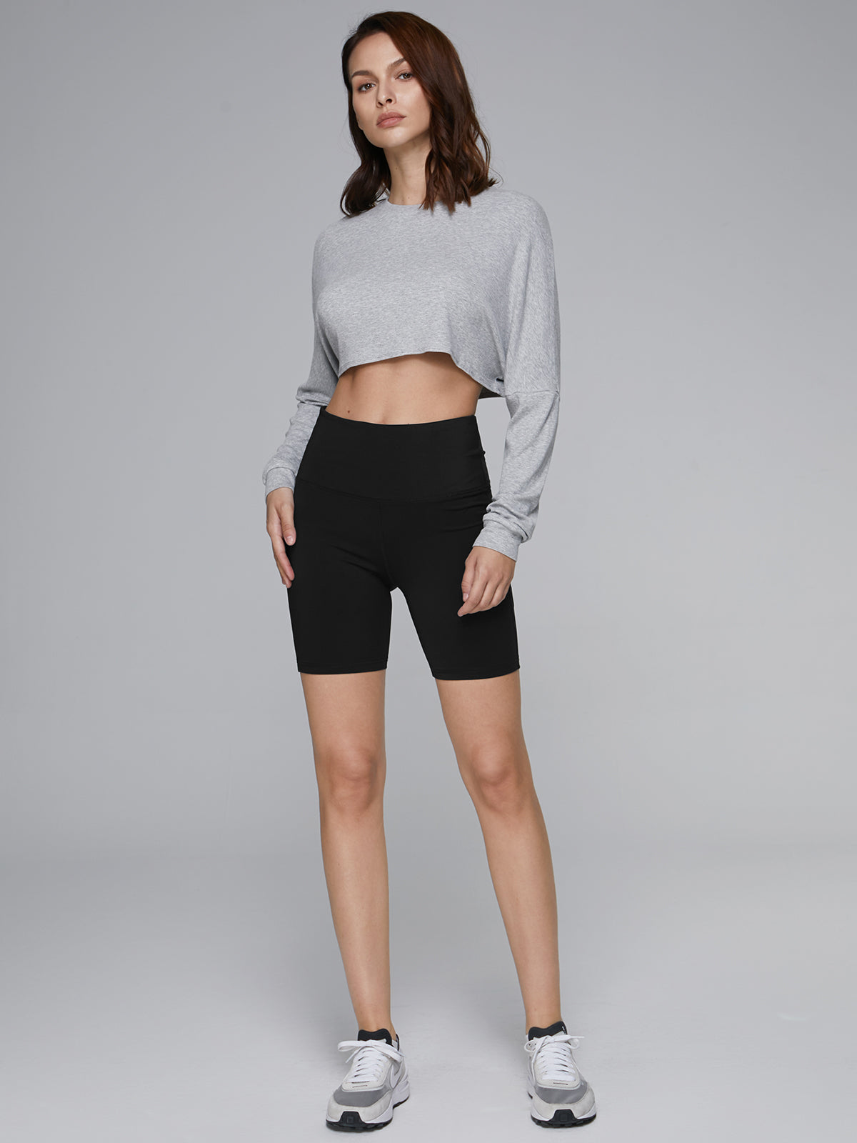Thecomense - Cropped Cozy Crewneck Top