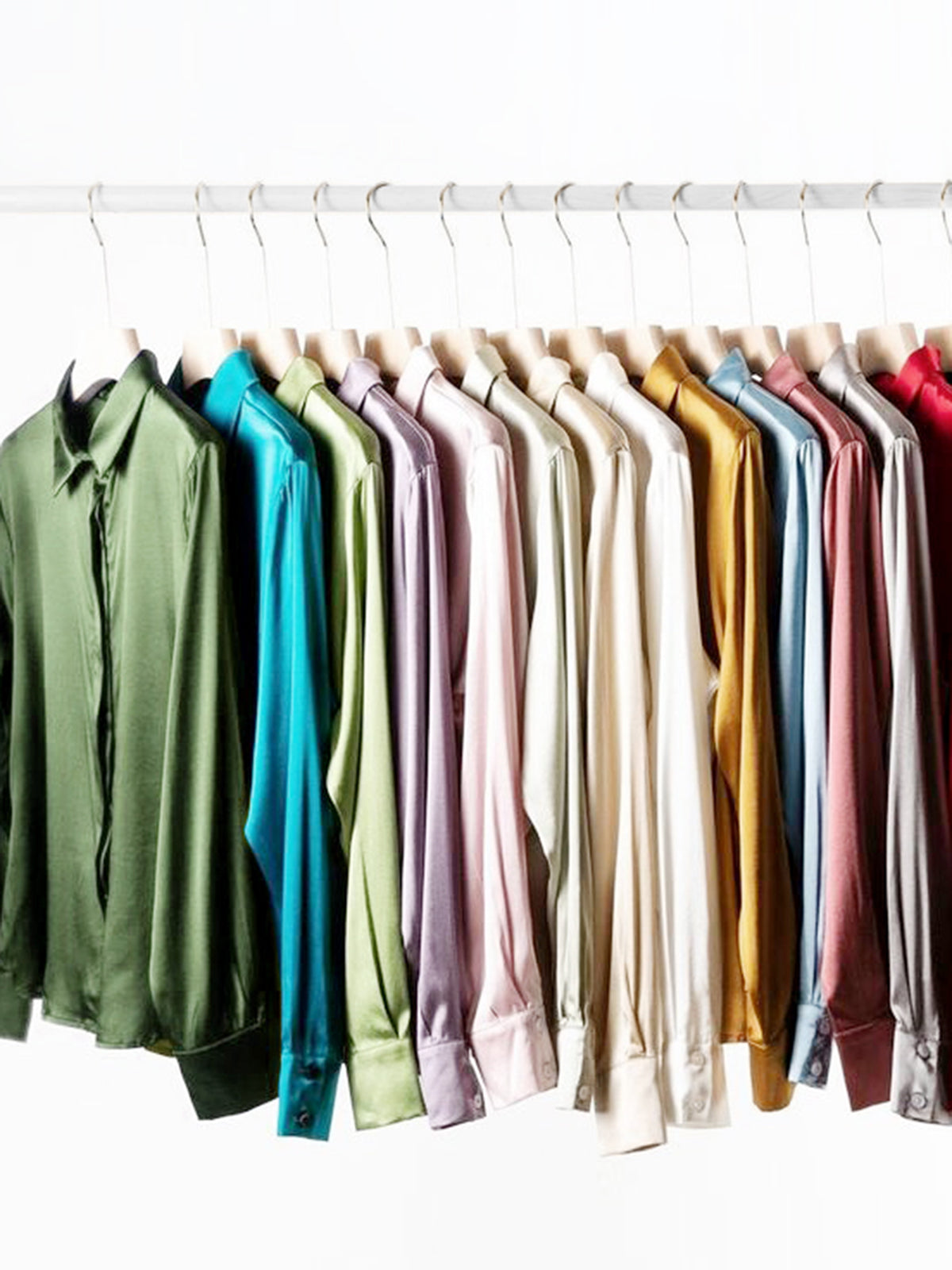 Thecomense - Relaxed Flowy Satin Button Up Shirt