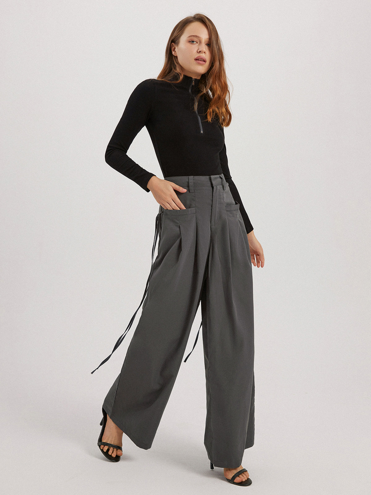 Thecomense - Alley Cargo Wide Leg Pants