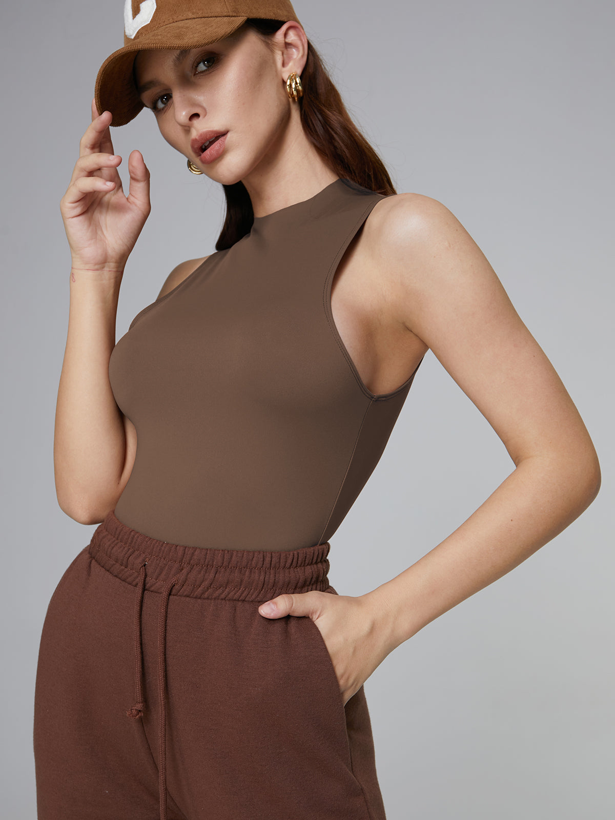 Thecomense - Basic Style Sleeveless Halter Top
