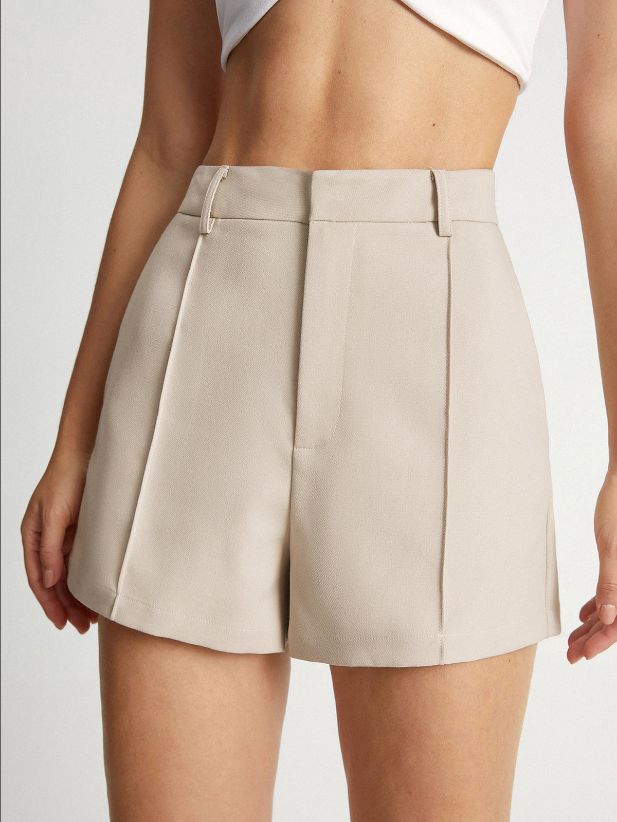 Thecomense - High Waisted Mini Trouser Shorts