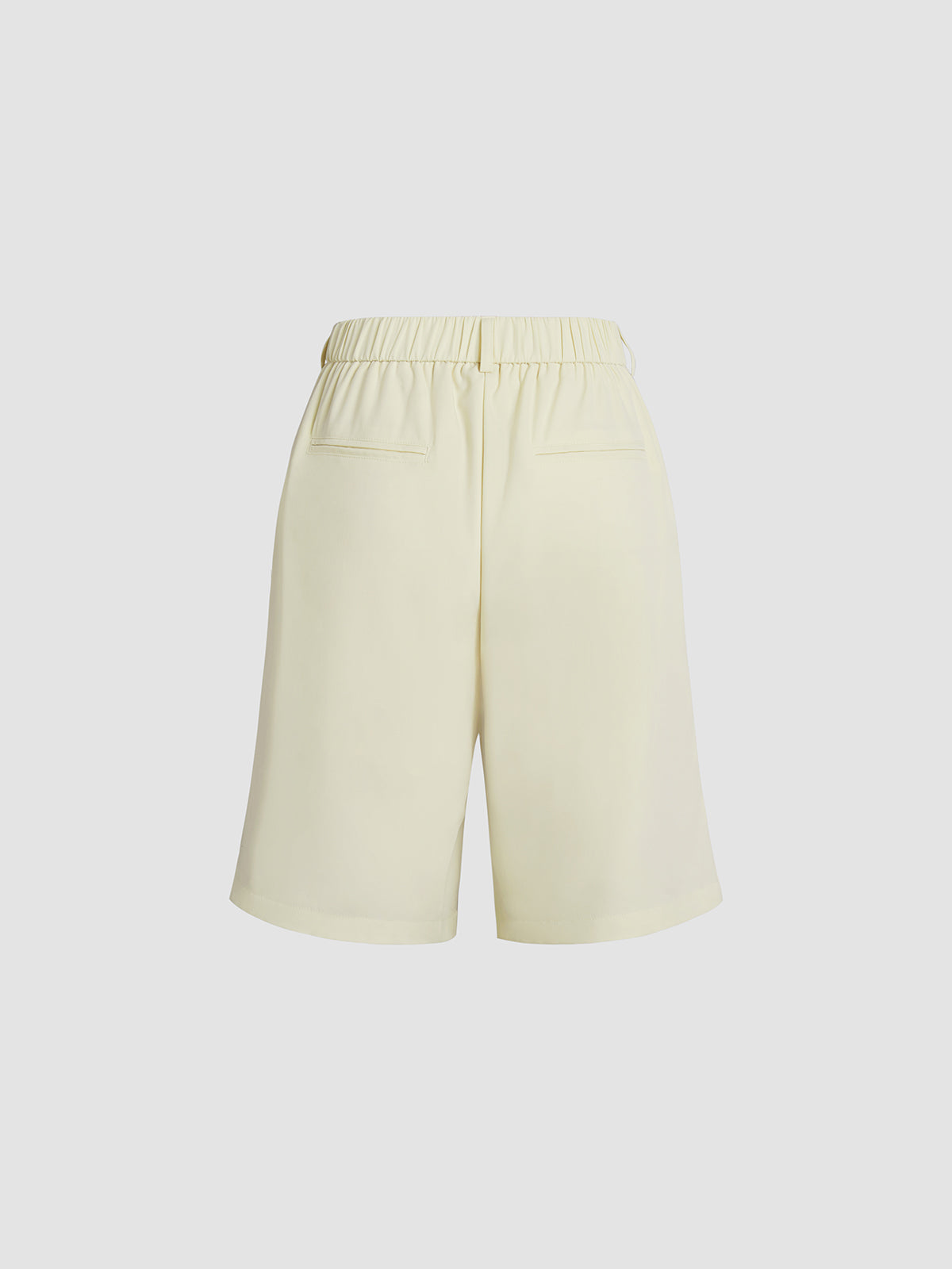 Thecomense - High Waisted Long Trouser Shorts