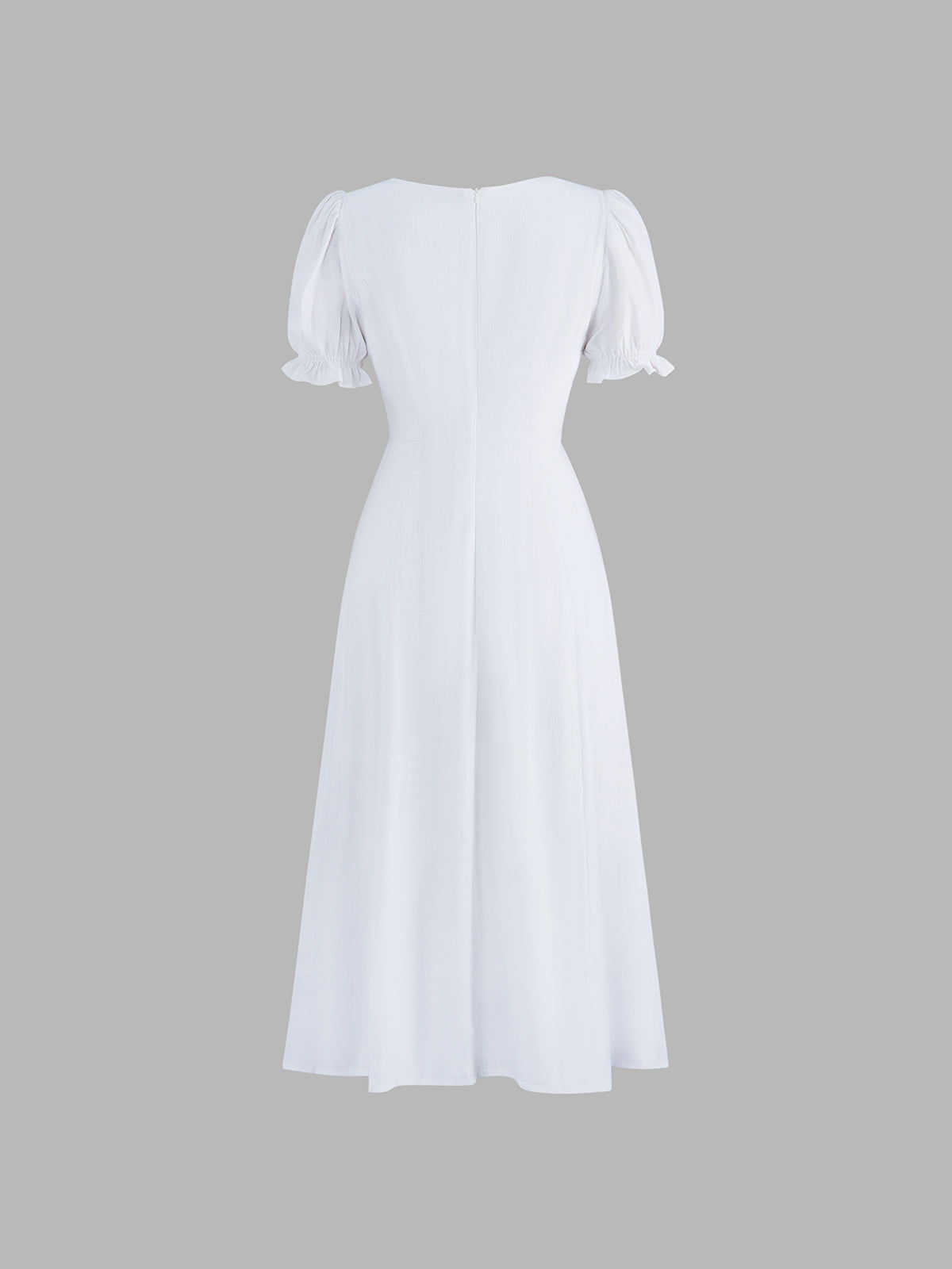 Thecomense - Snowflake Puff Sleeve Dress