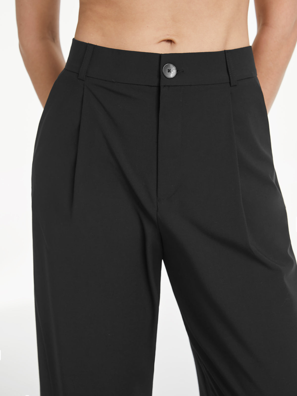 Thecomense - High Waisted Relaxed Straight Leg Trousers