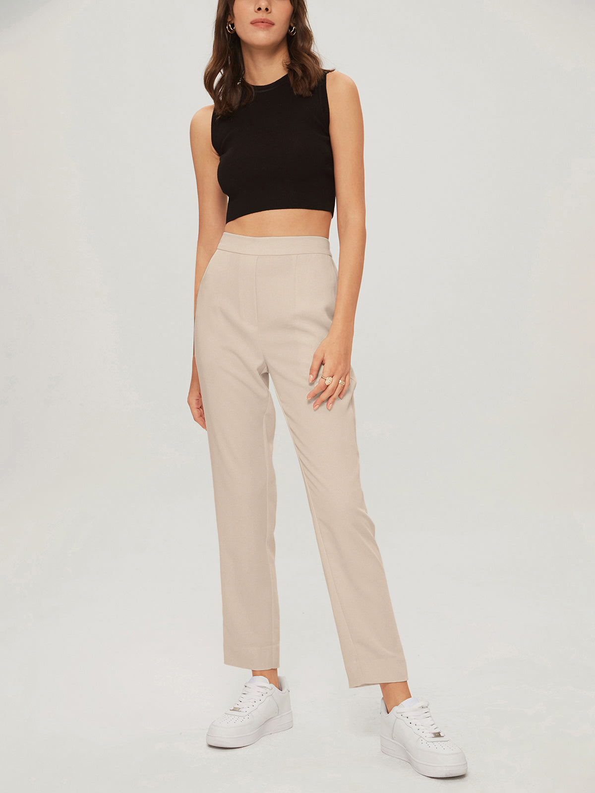 Thecomense - Everyday Cropped Slim Trousers