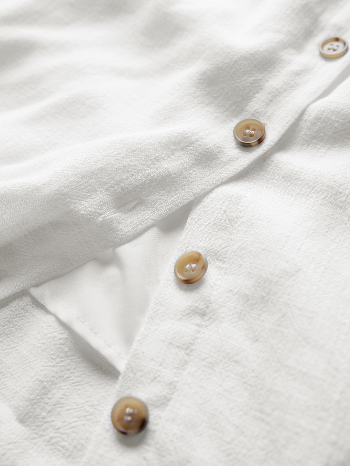 Thecomense - Darling Linen Plain Mini Dress