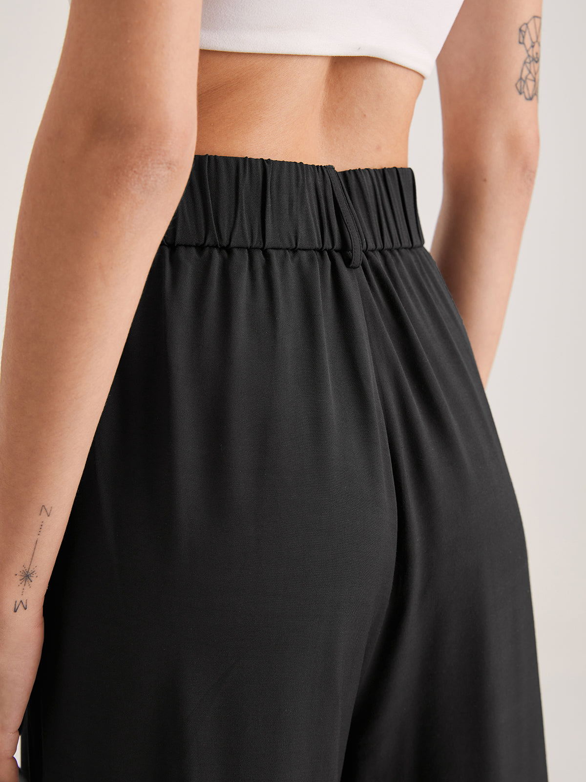 Thecomense - Oversized High Waisted Pleat Front Trousers