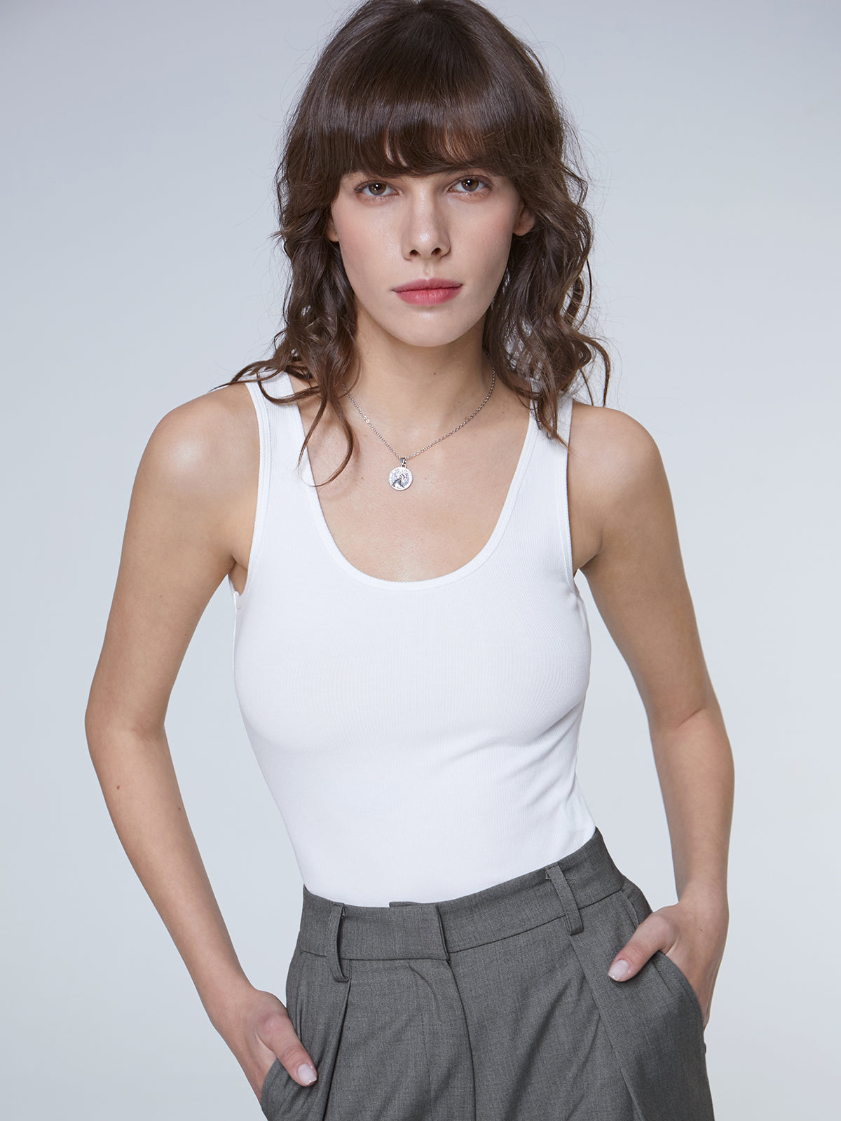 Thecomense - Scoop Neck Tank Top