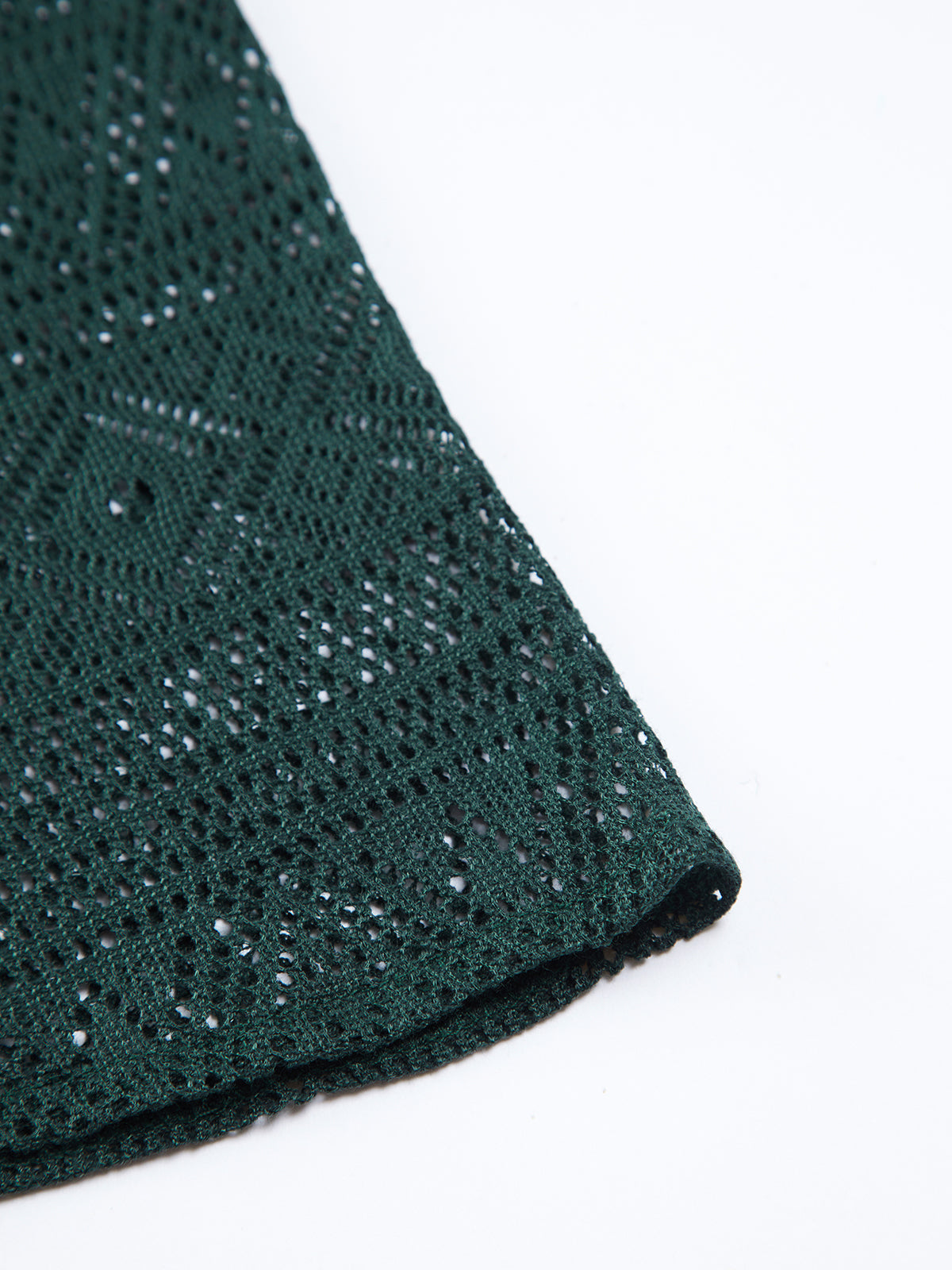 Thecomense - Emerald Green Contrast Lace Flutter Sleeve T-Shirt
