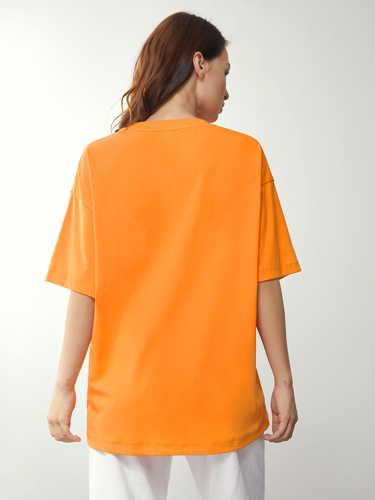 Thecomense - Orange Oversized T-shirt
