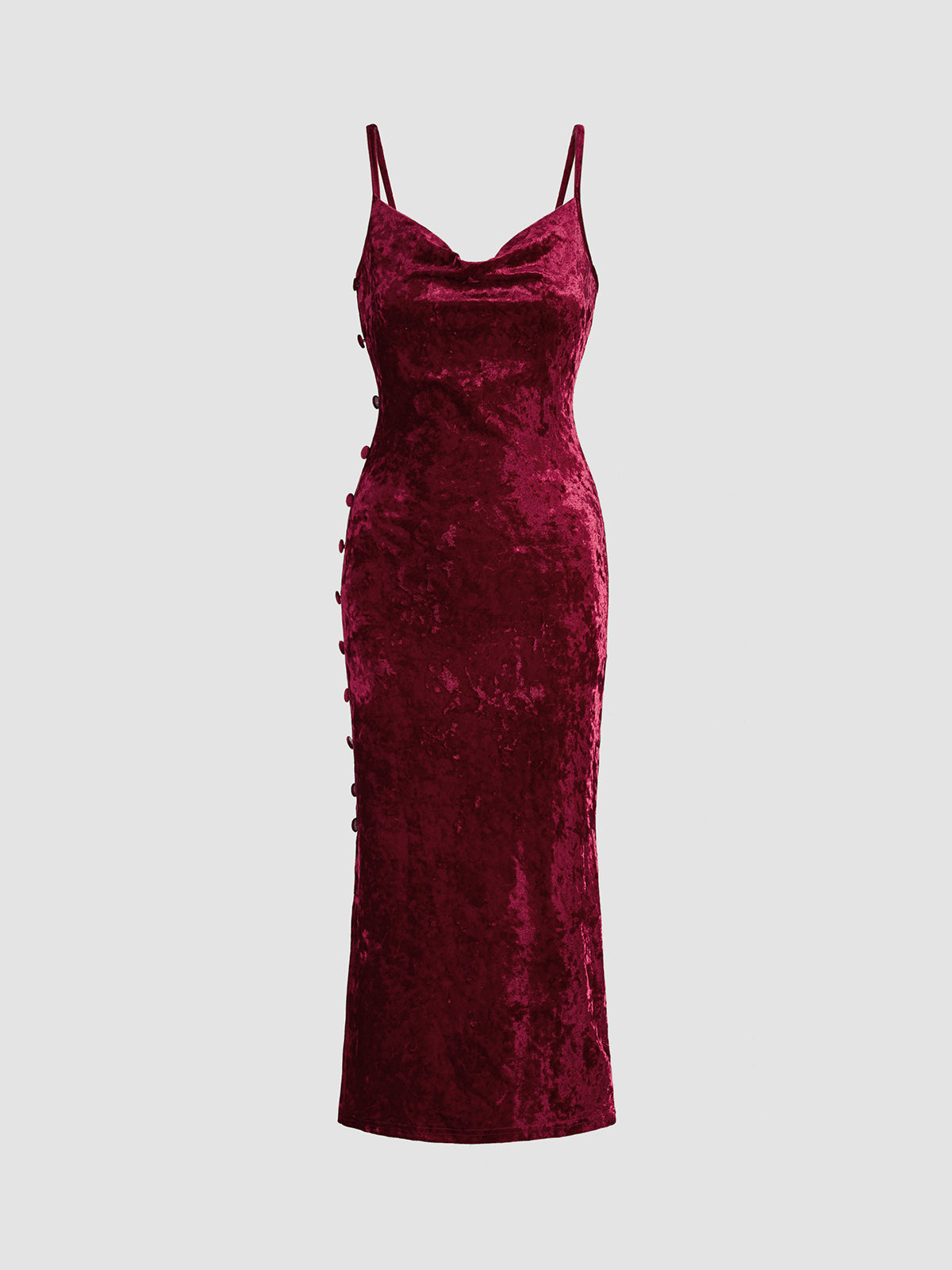 Thecomense - Rouge In Love Velvet Midi Dress