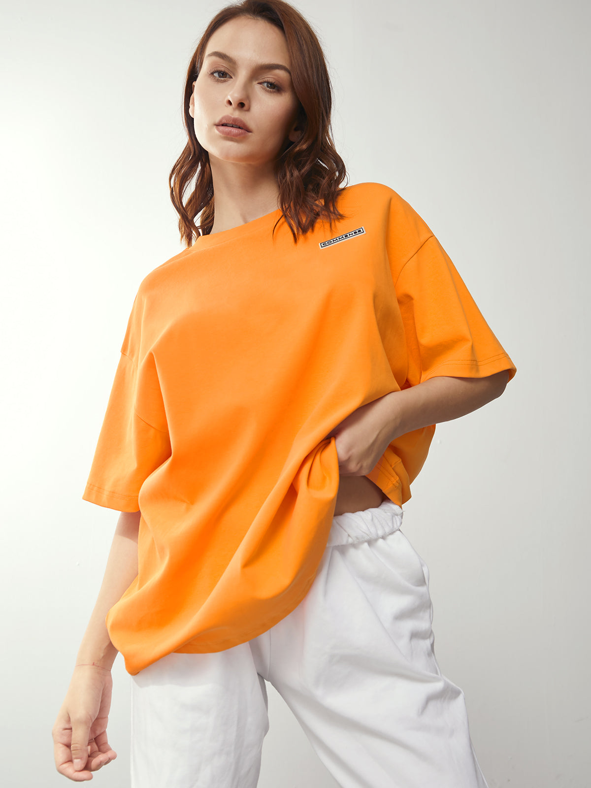 Thecomense - Orange Oversized T-shirt