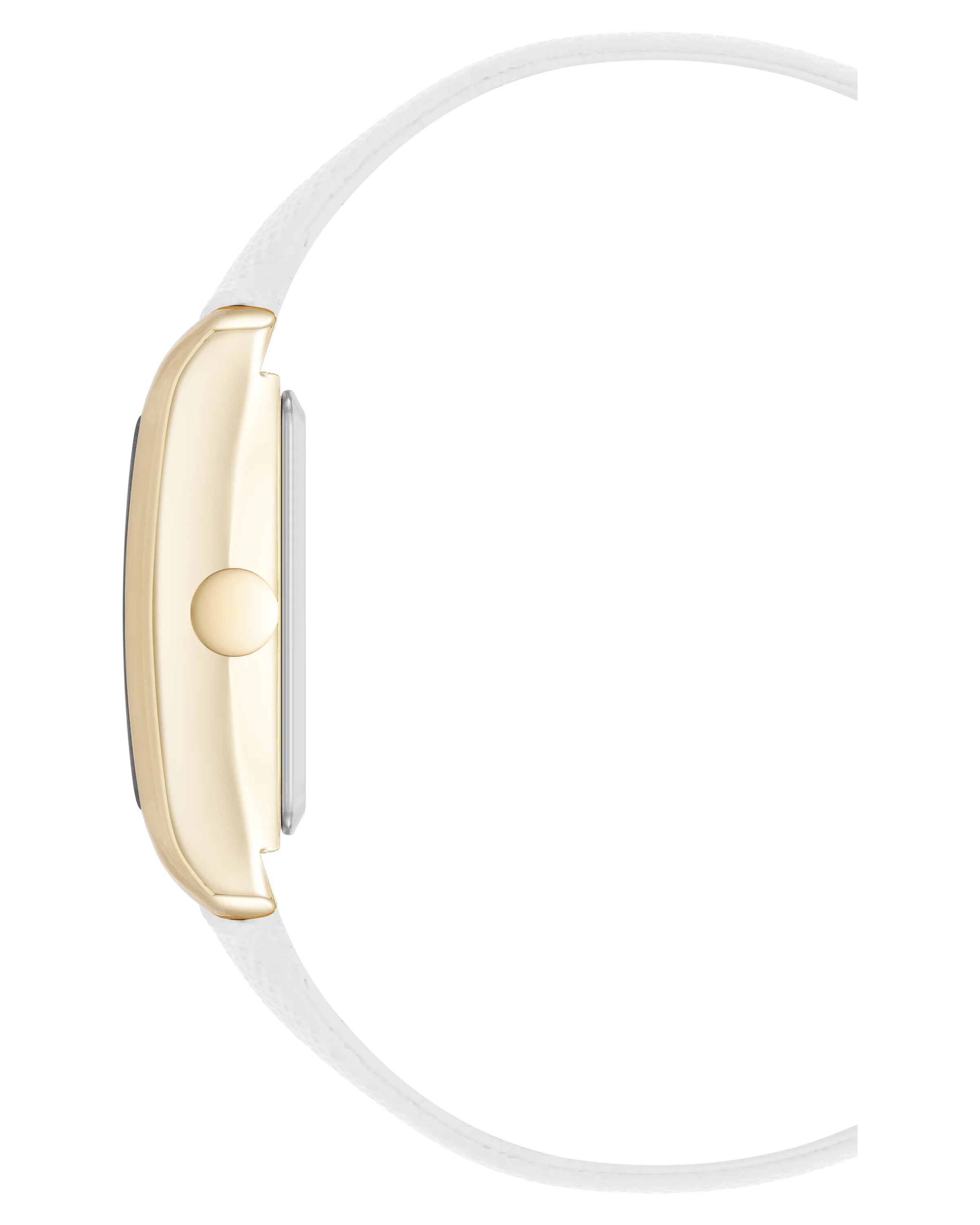 Saffiano Strap Rectangular Watch