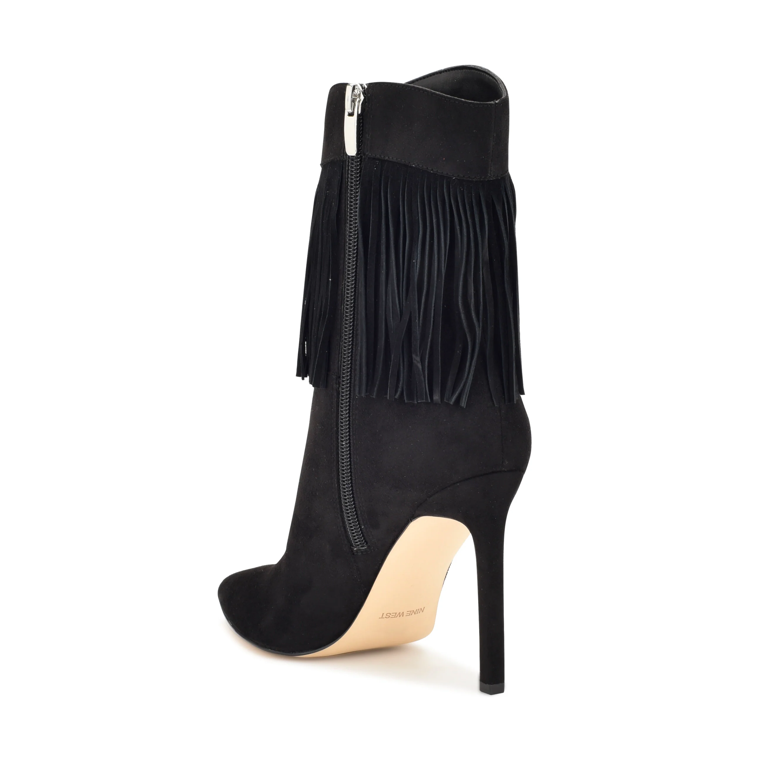Tries Heeled Fringe Booties