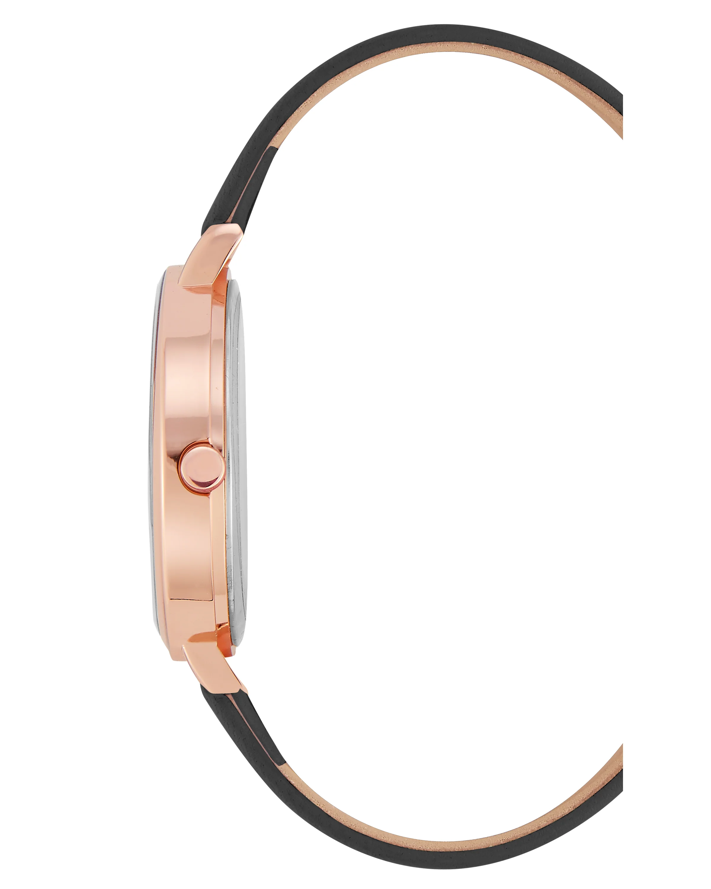 Floral Dial Smooth Strap Watch