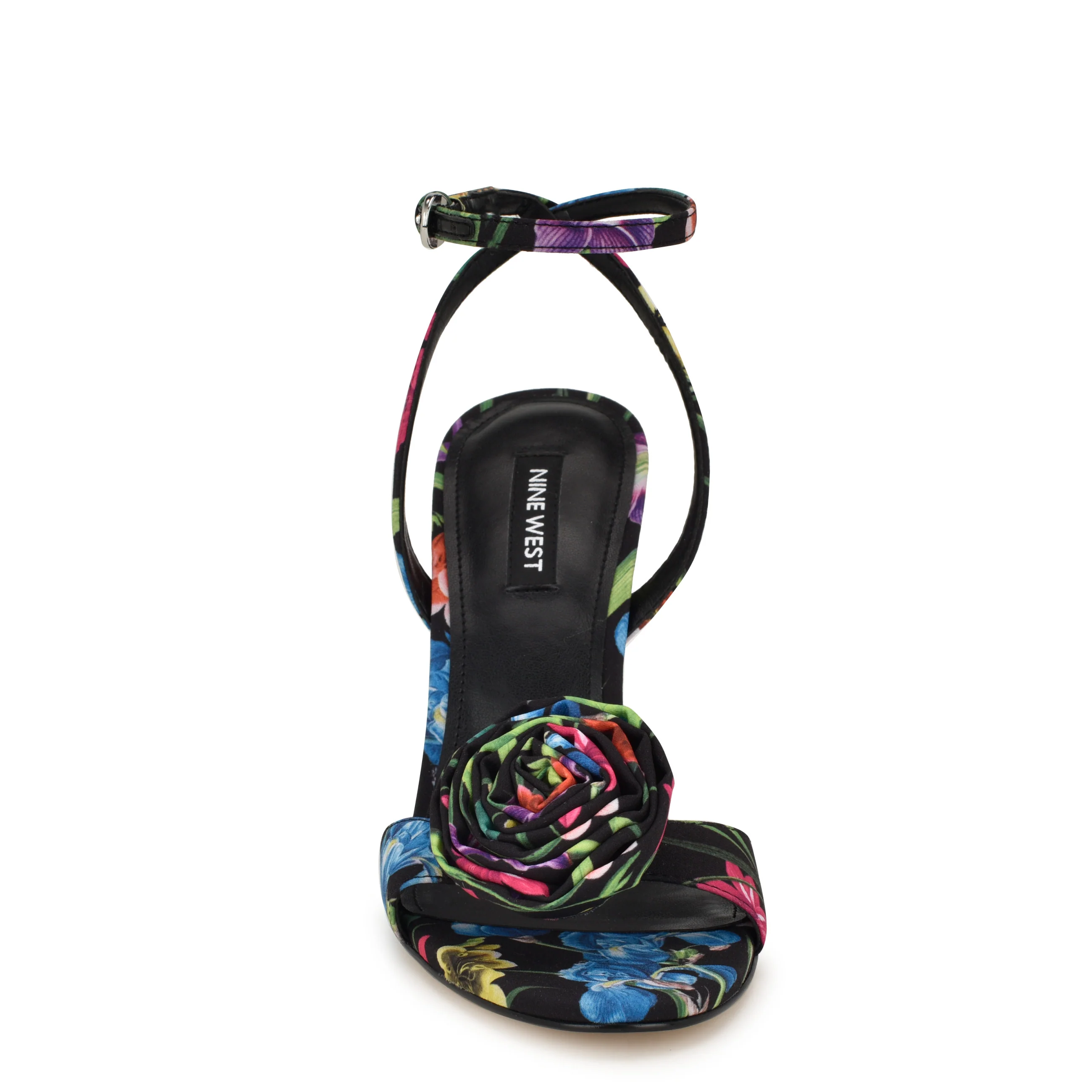 Neve Rosette Ankle Strap Sandals