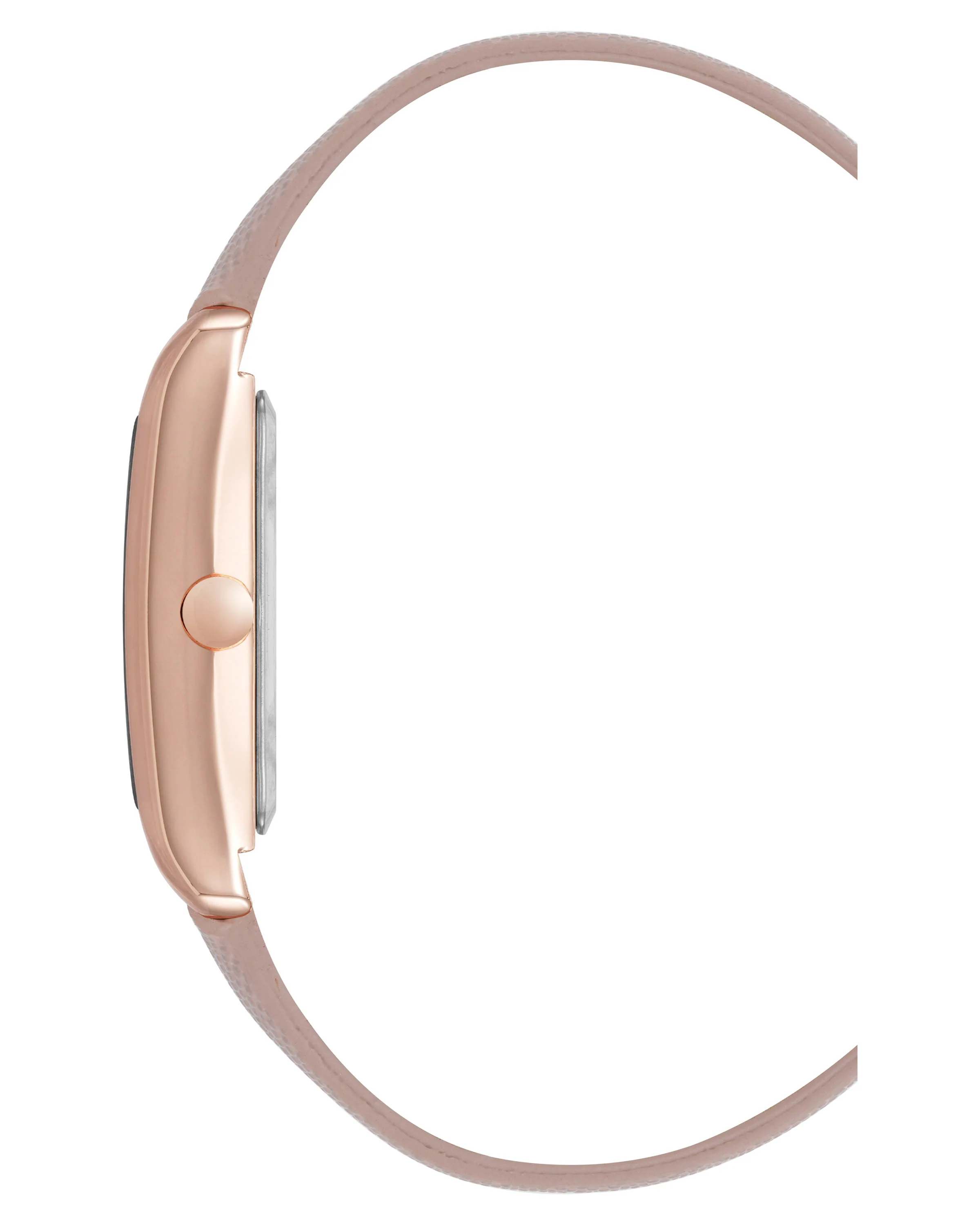Saffiano Strap Rectangular Watch